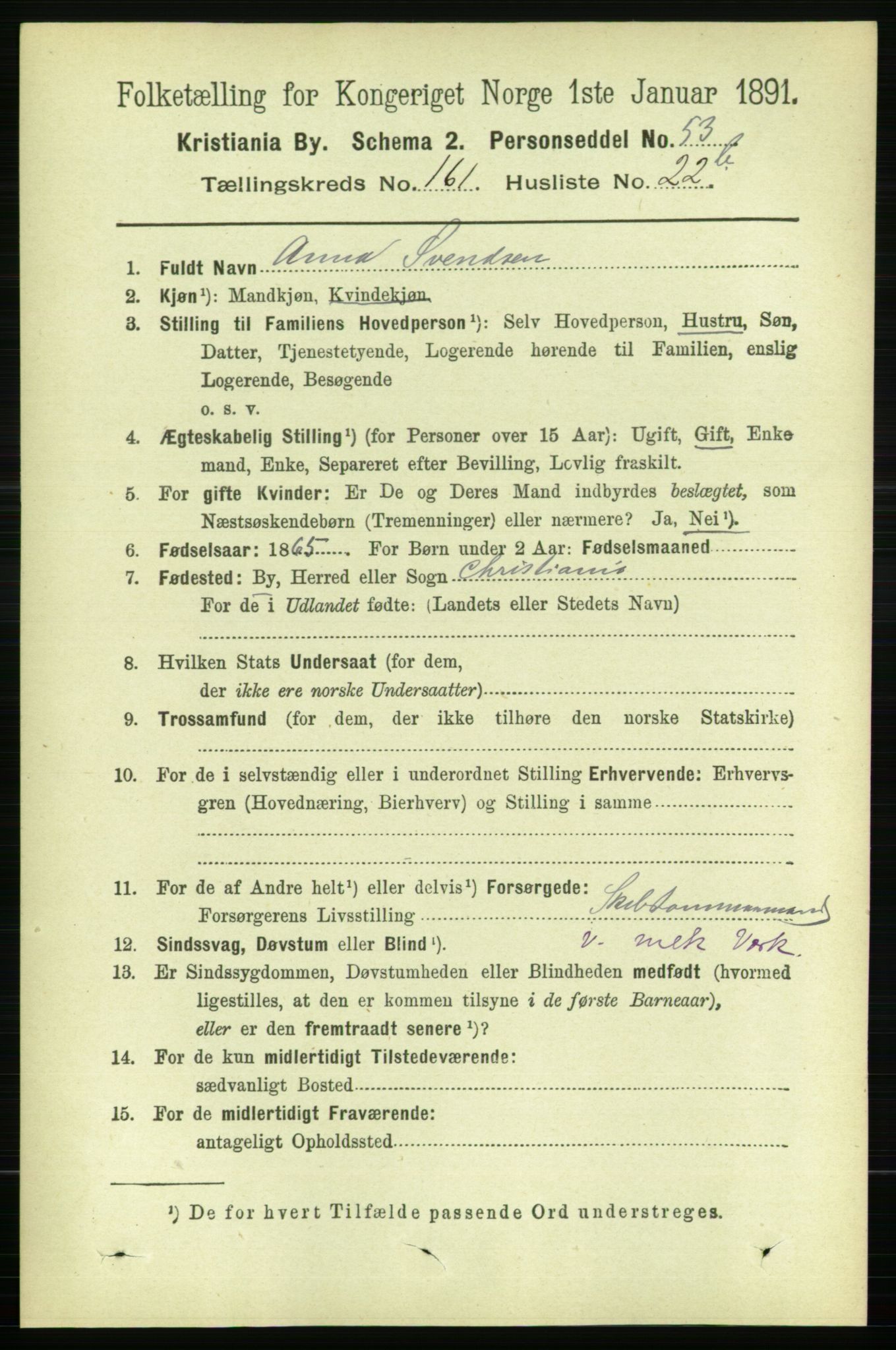 RA, 1891 census for 0301 Kristiania, 1891, p. 92353