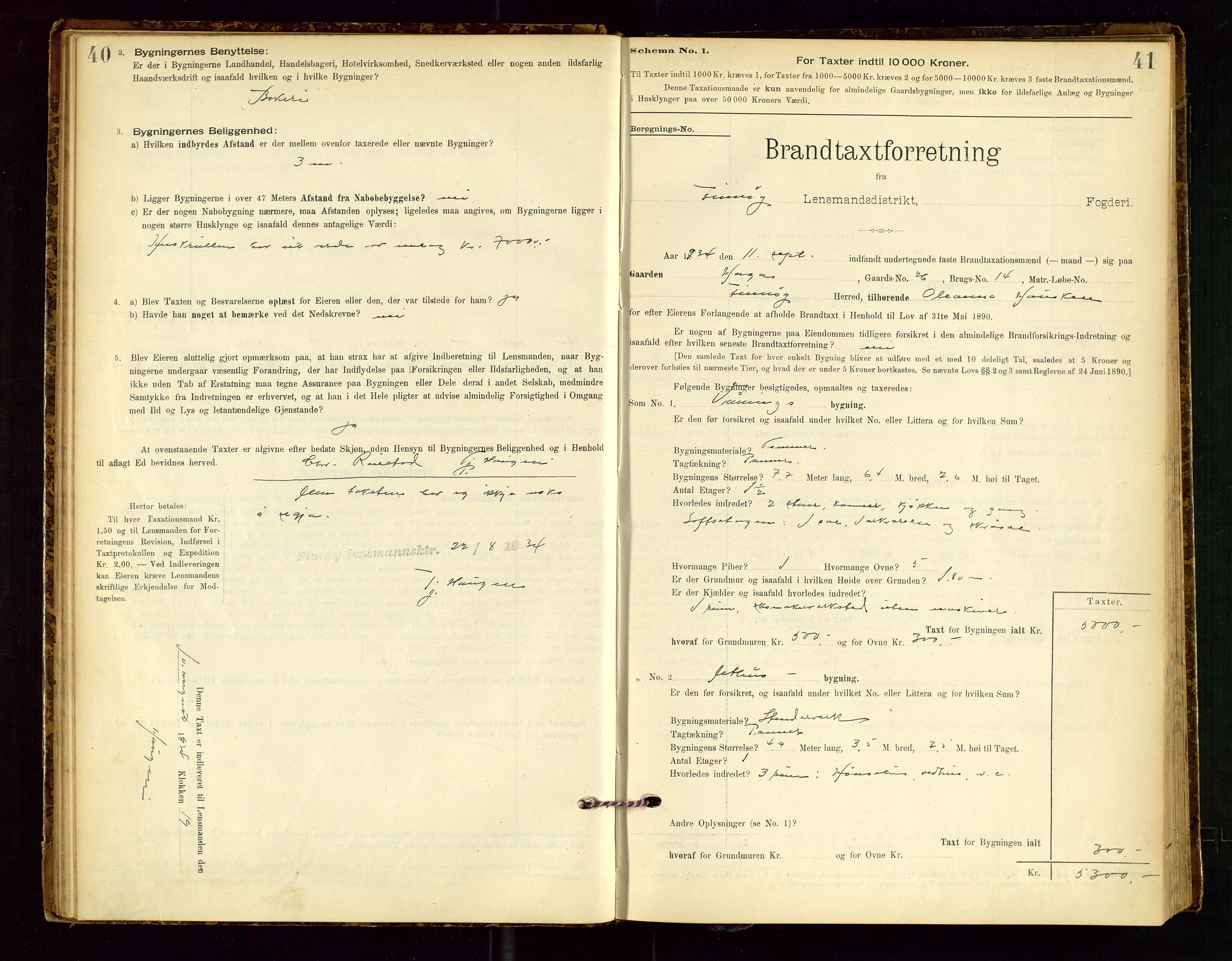 Finnøy lensmannskontor, AV/SAST-A-100442/Goa/L0003: Branntakstprotokoll - skjemaprotokoll, 1896-1954, p. 40-41