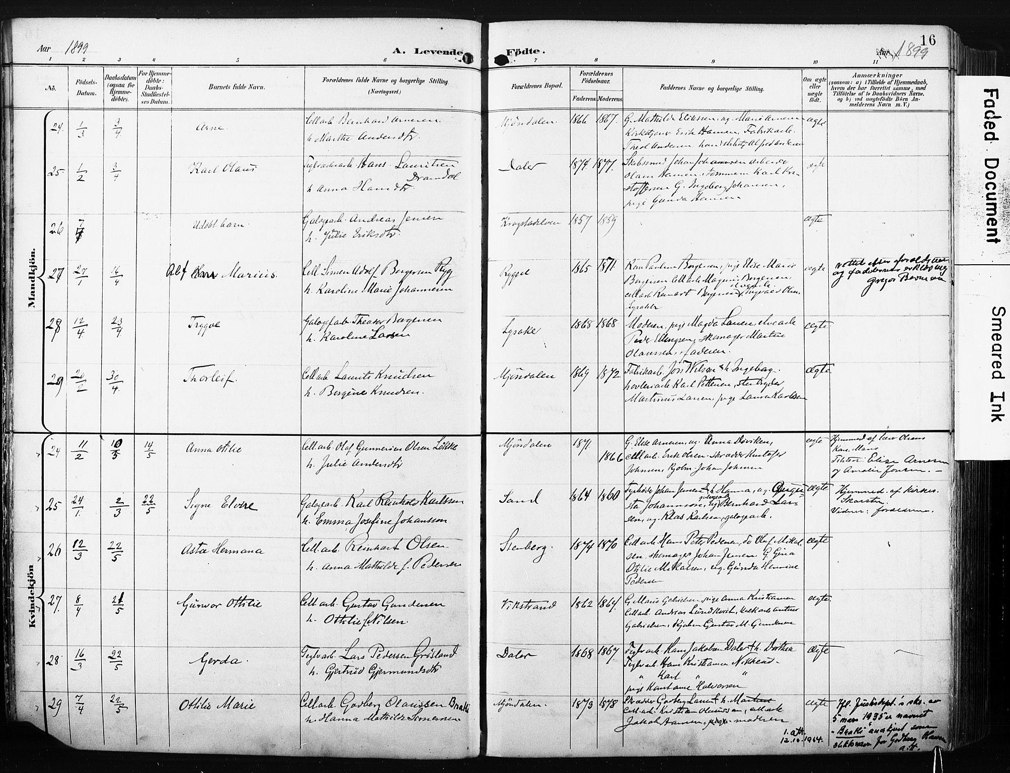 Nedre Eiker kirkebøker, AV/SAKO-A-612/F/Fa/L0005: Parish register (official) no. 5, 1898-1905, p. 16