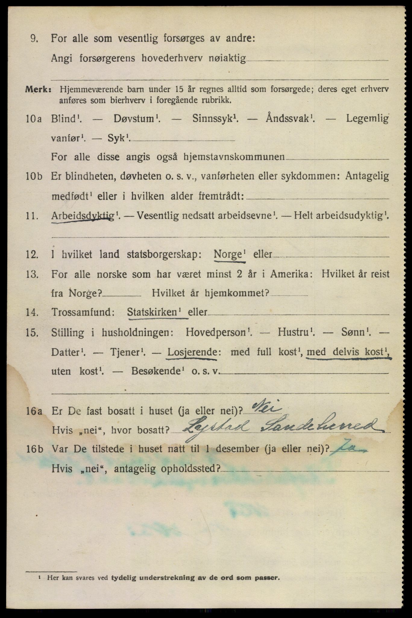 SAKO, 1920 census for Larvik, 1920, p. 25567