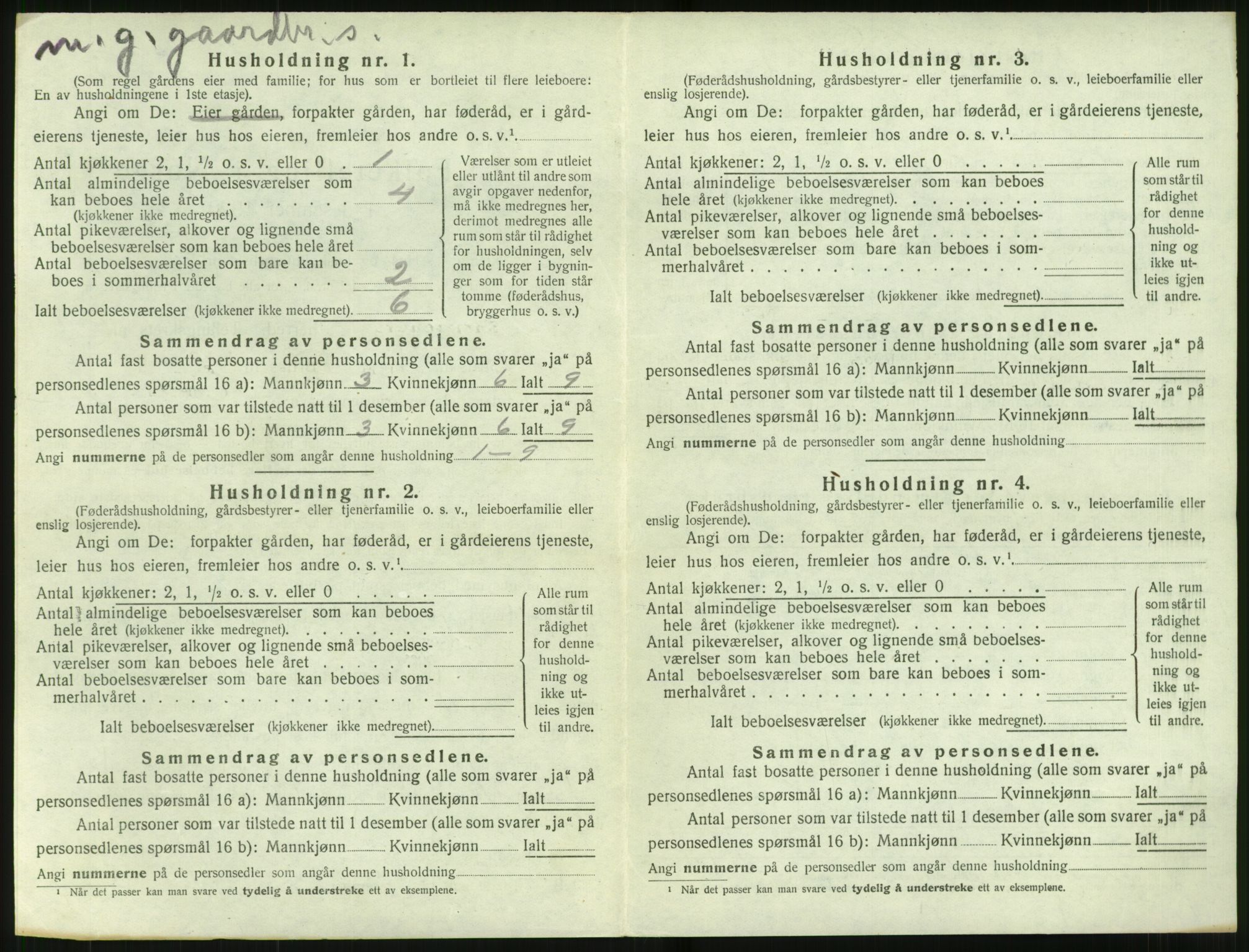 SAT, 1920 census for Stordal, 1920, p. 329