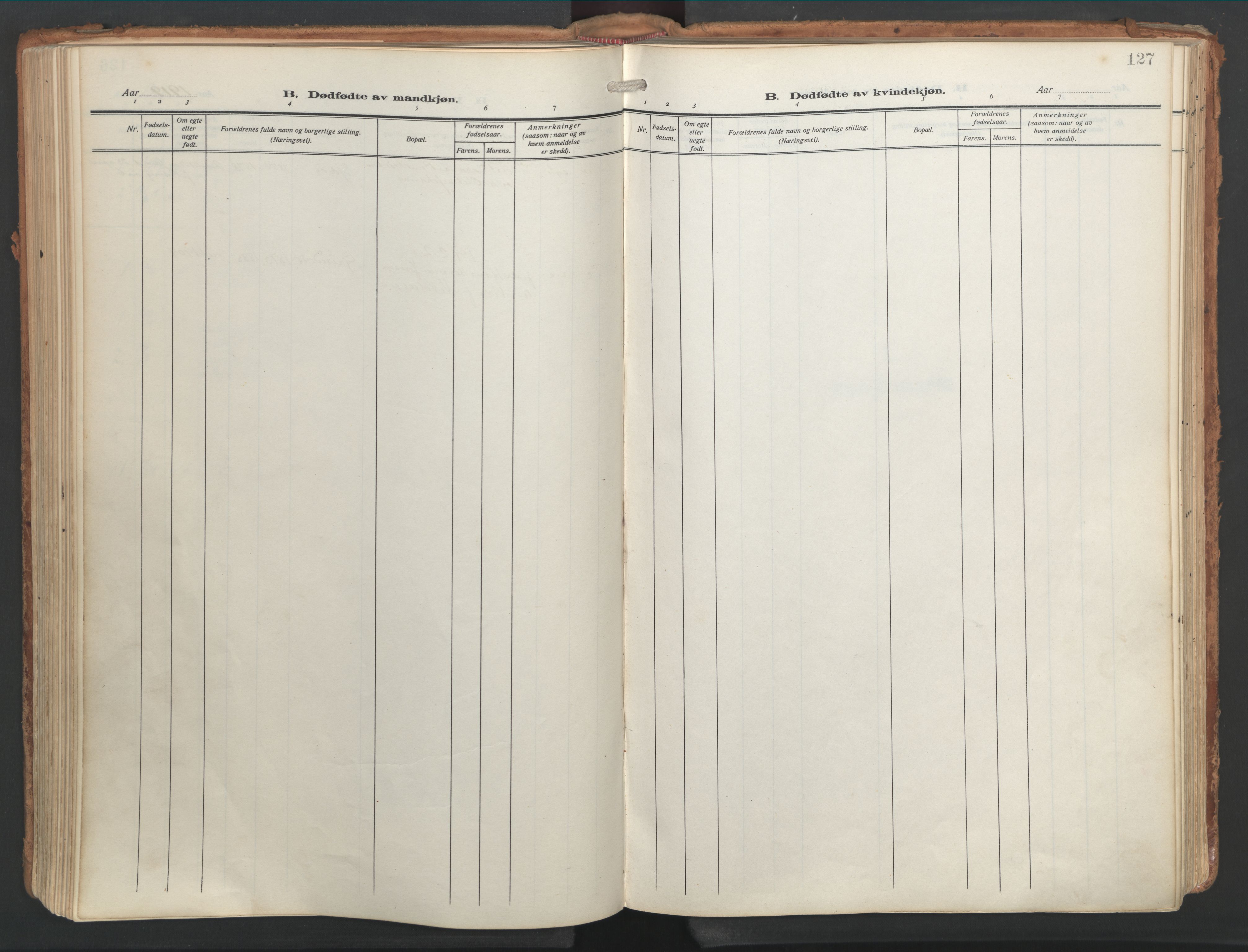 Ministerialprotokoller, klokkerbøker og fødselsregistre - Nordland, AV/SAT-A-1459/841/L0614: Parish register (official) no. 841A17, 1911-1925, p. 127