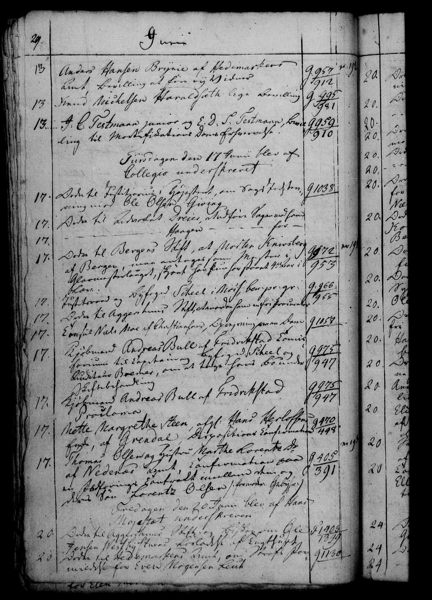 Danske Kanselli 1800-1814, RA/EA-3024/H/Hf/Hfb/Hfbc/L0007: Underskrivelsesbok m. register, 1806, p. 29