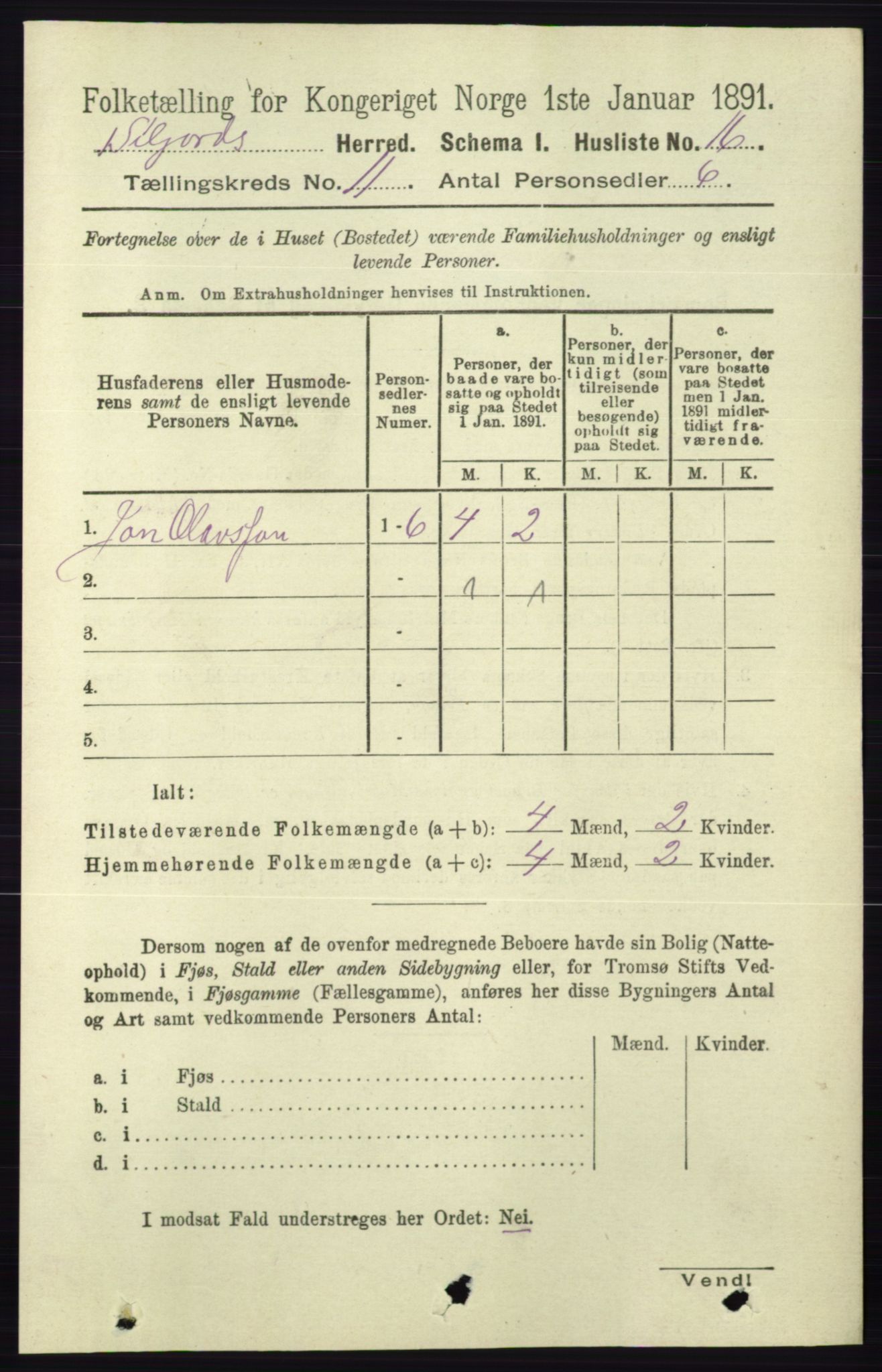 RA, 1891 census for 0828 Seljord, 1891, p. 3779