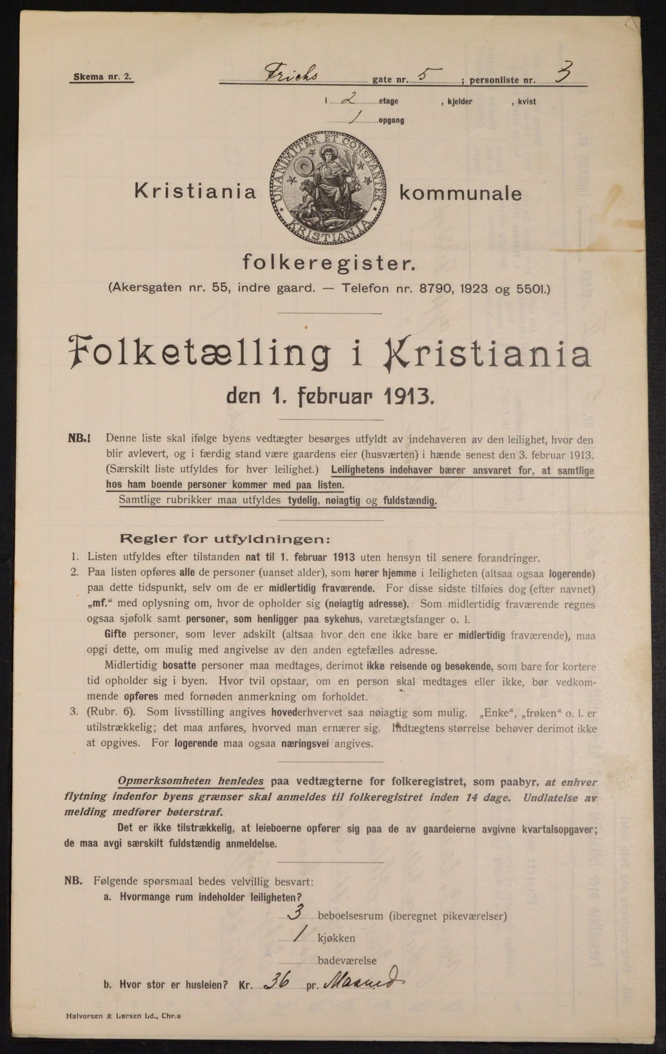 OBA, Municipal Census 1913 for Kristiania, 1913, p. 26979