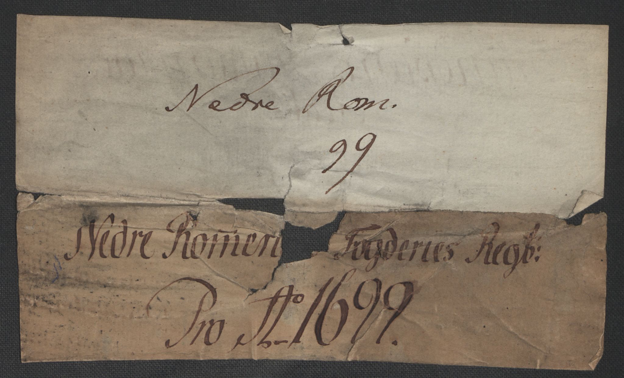 Rentekammeret inntil 1814, Reviderte regnskaper, Fogderegnskap, RA/EA-4092/R11/L0582: Fogderegnskap Nedre Romerike, 1699, p. 3