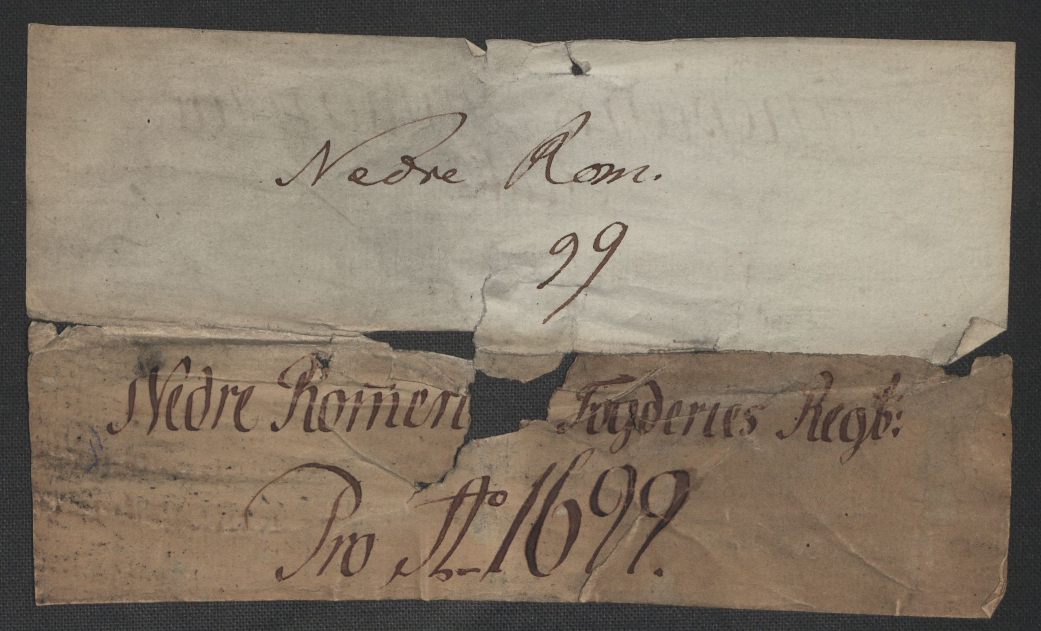 Rentekammeret inntil 1814, Reviderte regnskaper, Fogderegnskap, AV/RA-EA-4092/R11/L0582: Fogderegnskap Nedre Romerike, 1699, p. 3