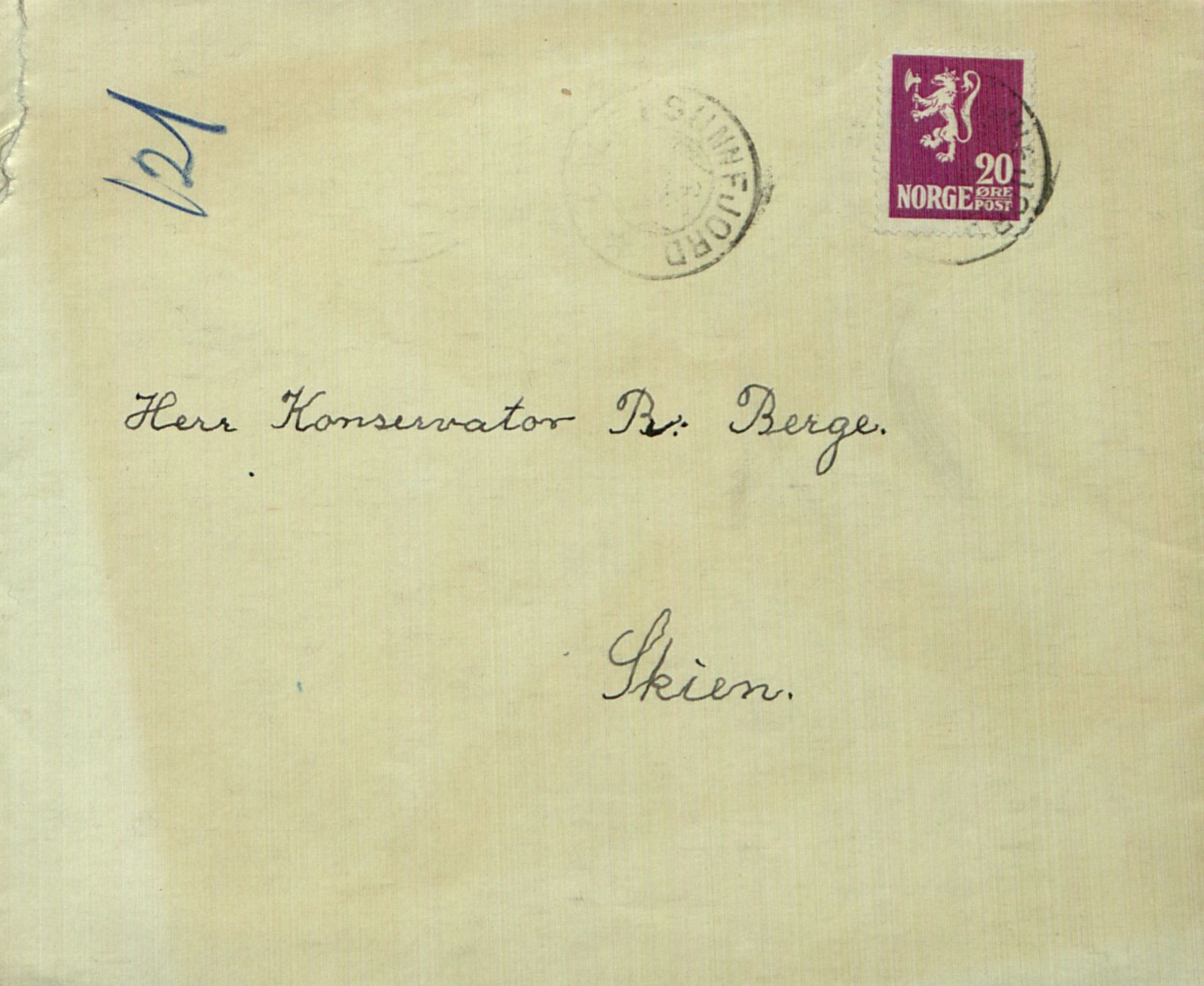 Rikard Berge, TEMU/TGM-A-1003/F/L0011/0014: 381-399 / 394 Brev og optegnelser av Nikka Vonen, Dale, 1910-1950, p. 121