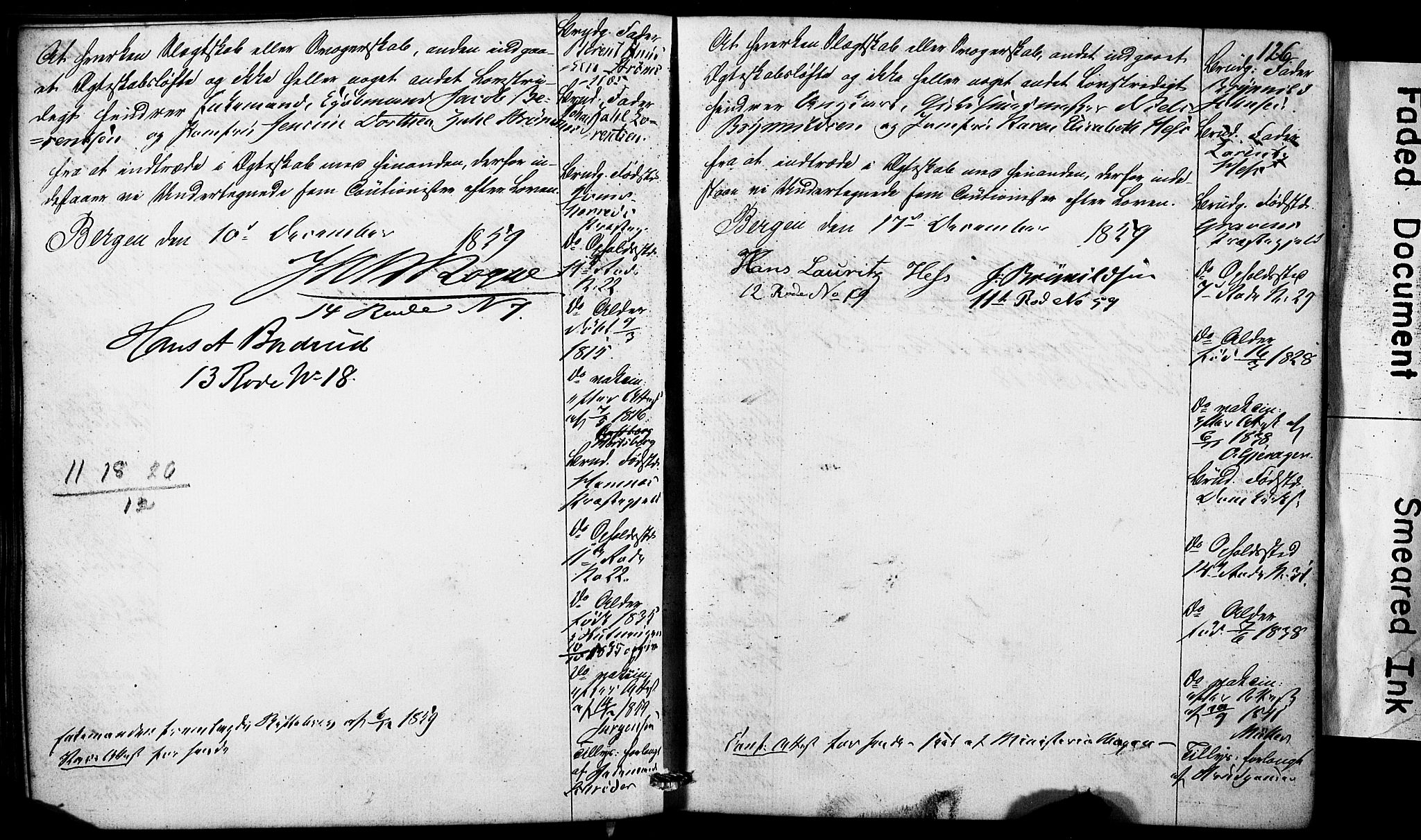 Domkirken sokneprestembete, AV/SAB-A-74801: Best man's statements no. II.5.5, 1857-1863, p. 126