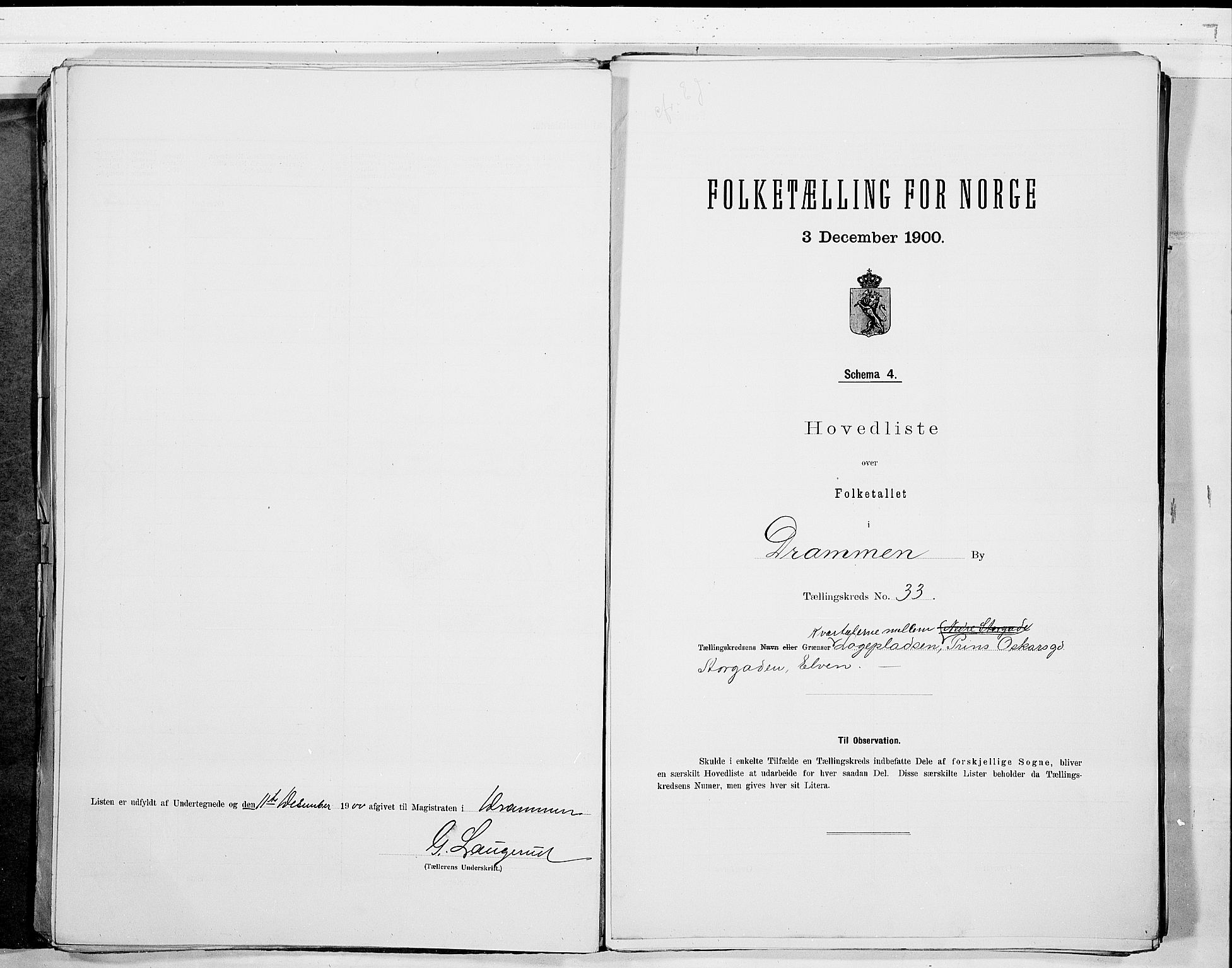 RA, 1900 census for Drammen, 1900, p. 71