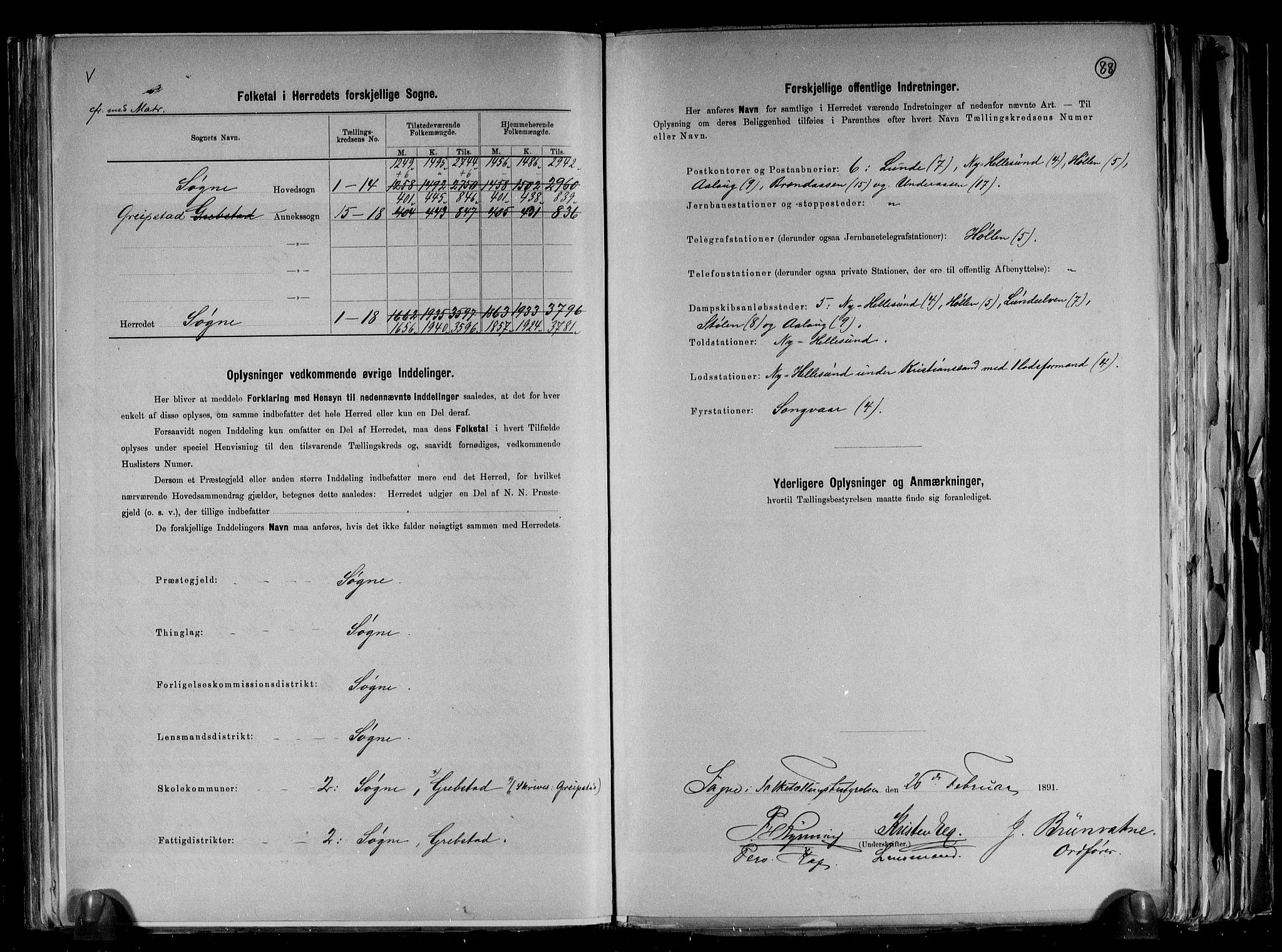 RA, 1891 census for 1018 Søgne, 1891, p. 3