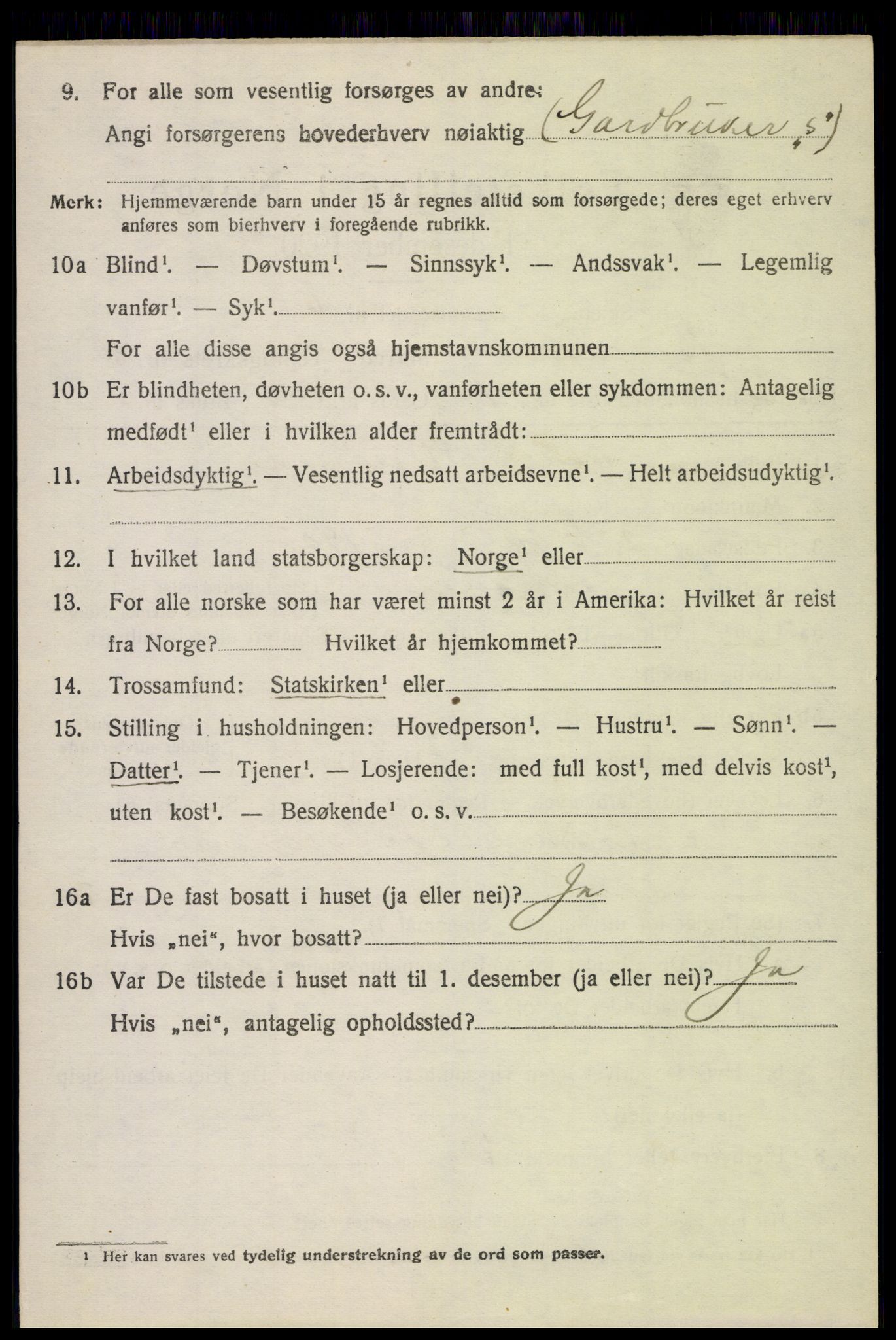 SAH, 1920 census for Jevnaker, 1920, p. 6398