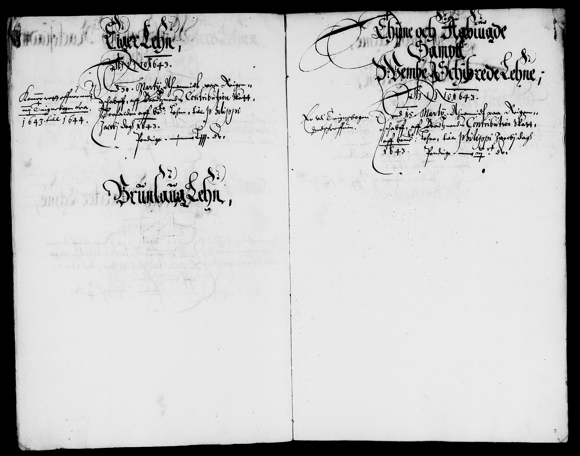 Rentekammeret inntil 1814, Reviderte regnskaper, Lensregnskaper, AV/RA-EA-5023/R/Rb/Rba/L0169: Akershus len, 1642-1643