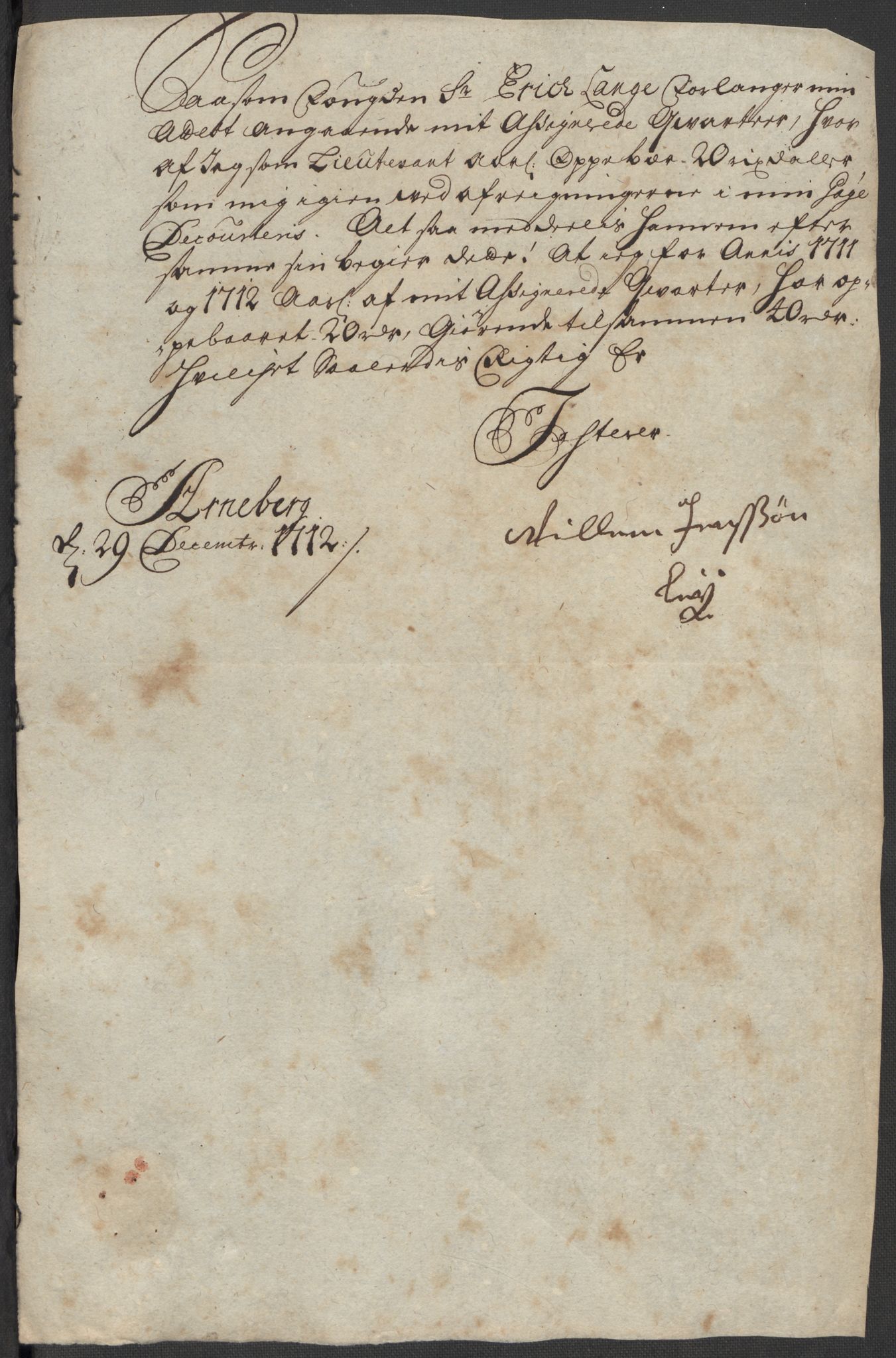 Rentekammeret inntil 1814, Reviderte regnskaper, Fogderegnskap, AV/RA-EA-4092/R16/L1049: Fogderegnskap Hedmark, 1712, p. 261