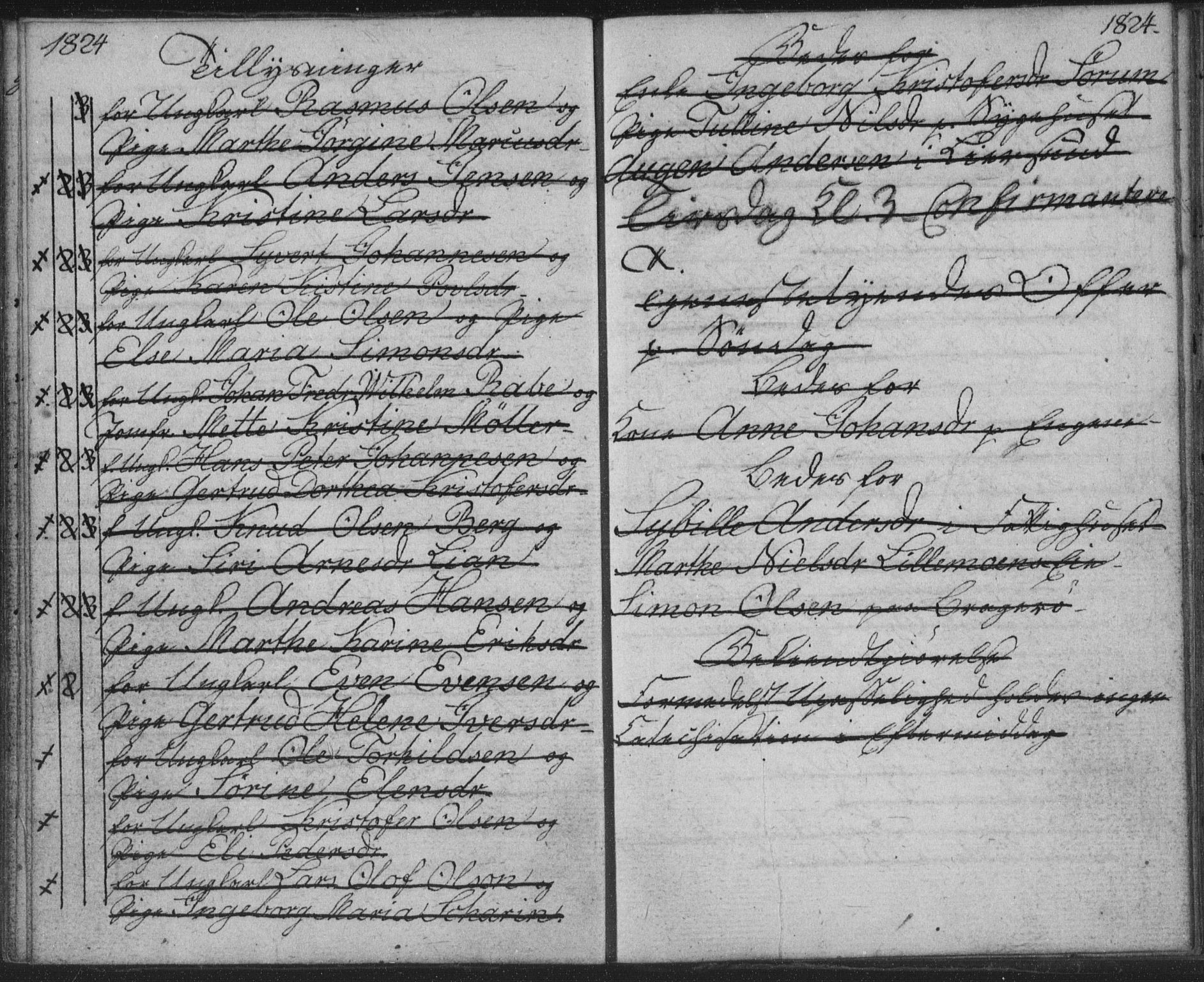 Bragernes kirkebøker, AV/SAKO-A-6/H/Ha/L0001: Banns register no. 1, 1817-1831