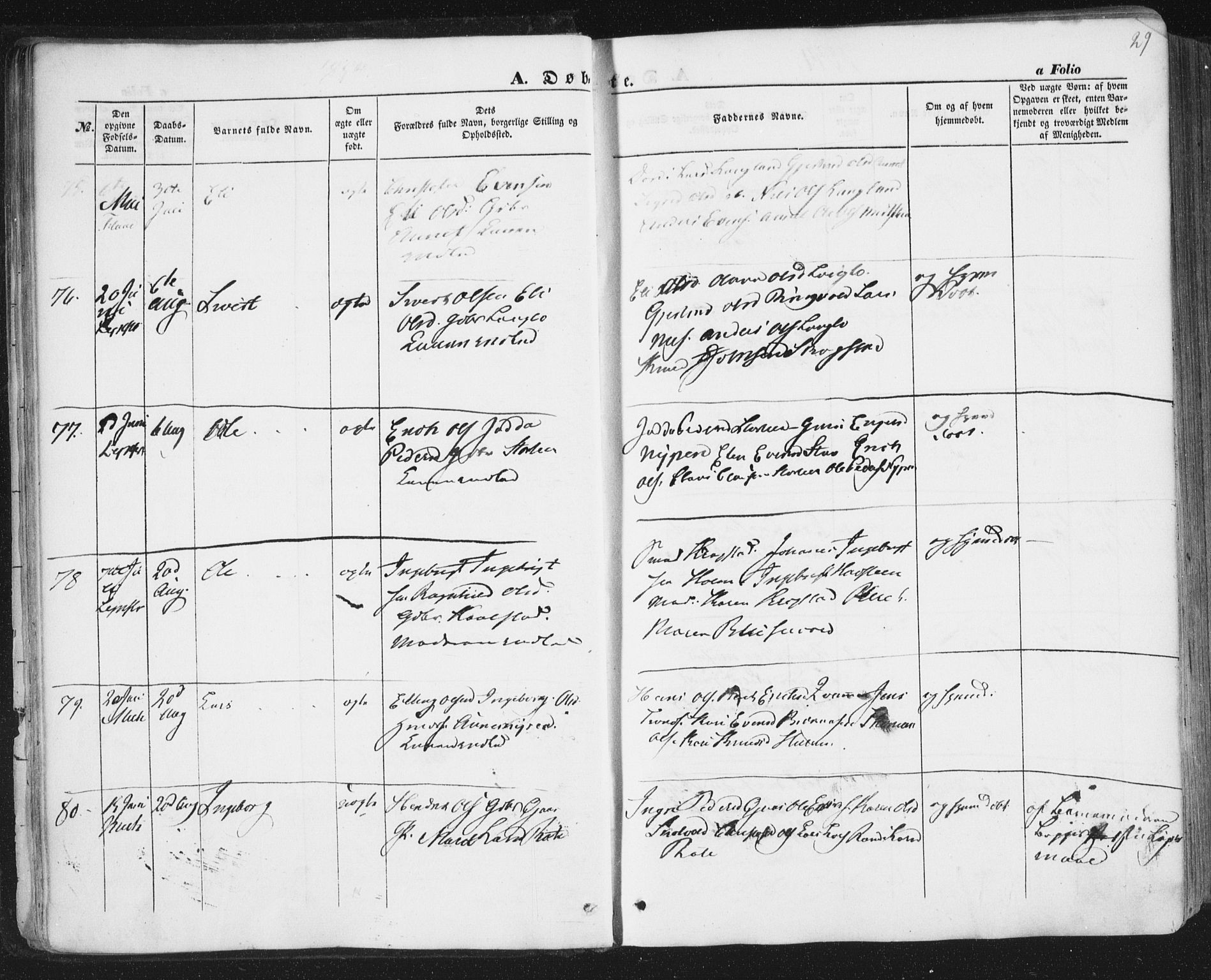 Ministerialprotokoller, klokkerbøker og fødselsregistre - Sør-Trøndelag, AV/SAT-A-1456/691/L1076: Parish register (official) no. 691A08, 1852-1861, p. 29