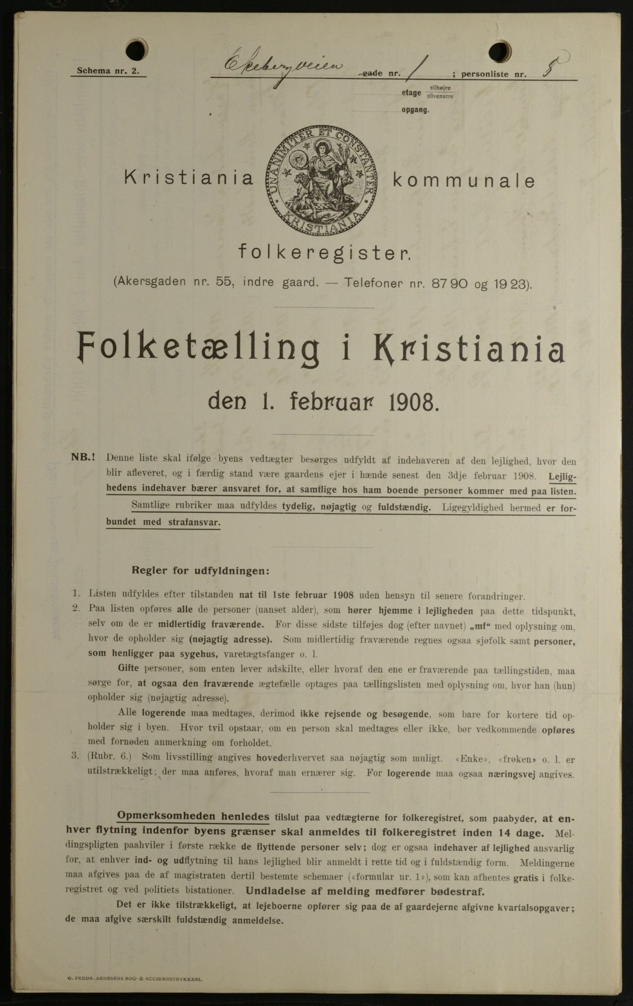 OBA, Municipal Census 1908 for Kristiania, 1908, p. 18421