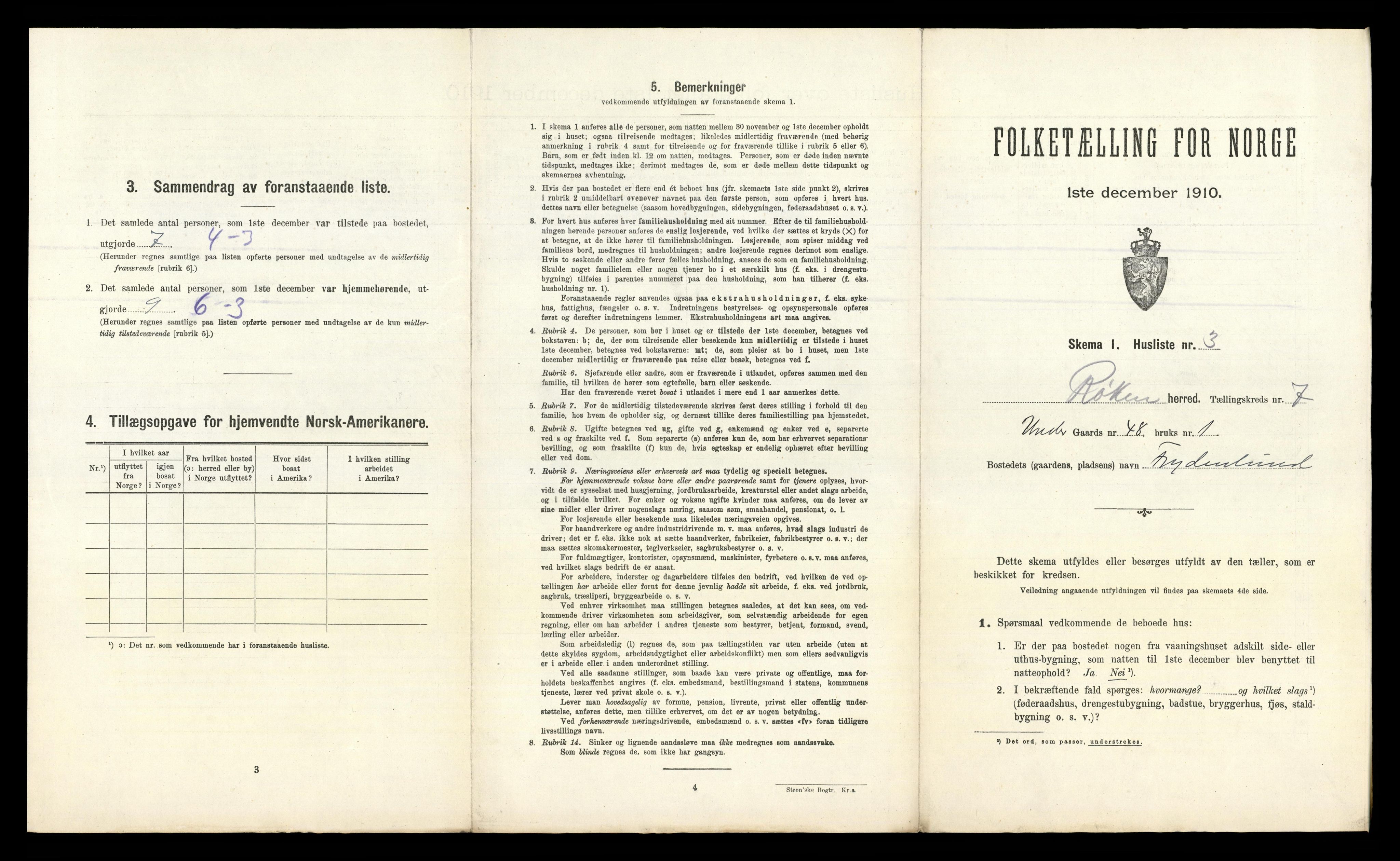 RA, 1910 census for Røyken, 1910, p. 1167