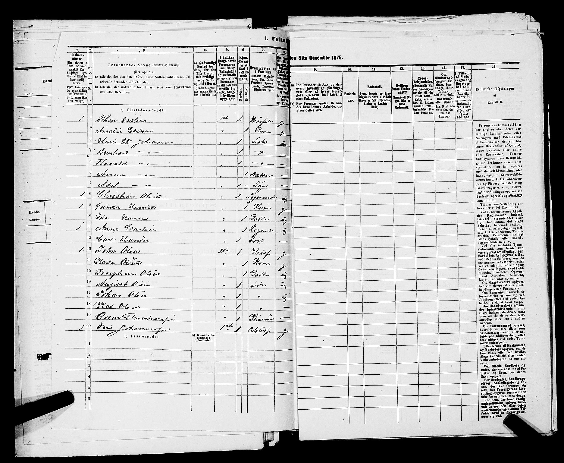 RA, 1875 census for 0301 Kristiania, 1875, p. 1924