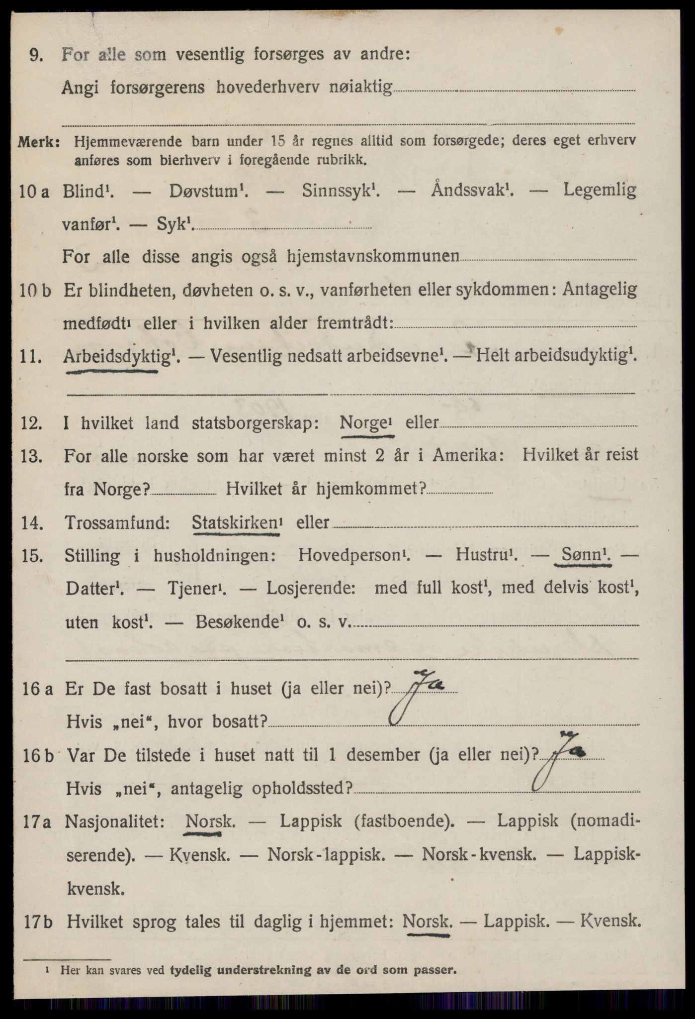 SAT, 1920 census for Nord-Frøya, 1920, p. 4562