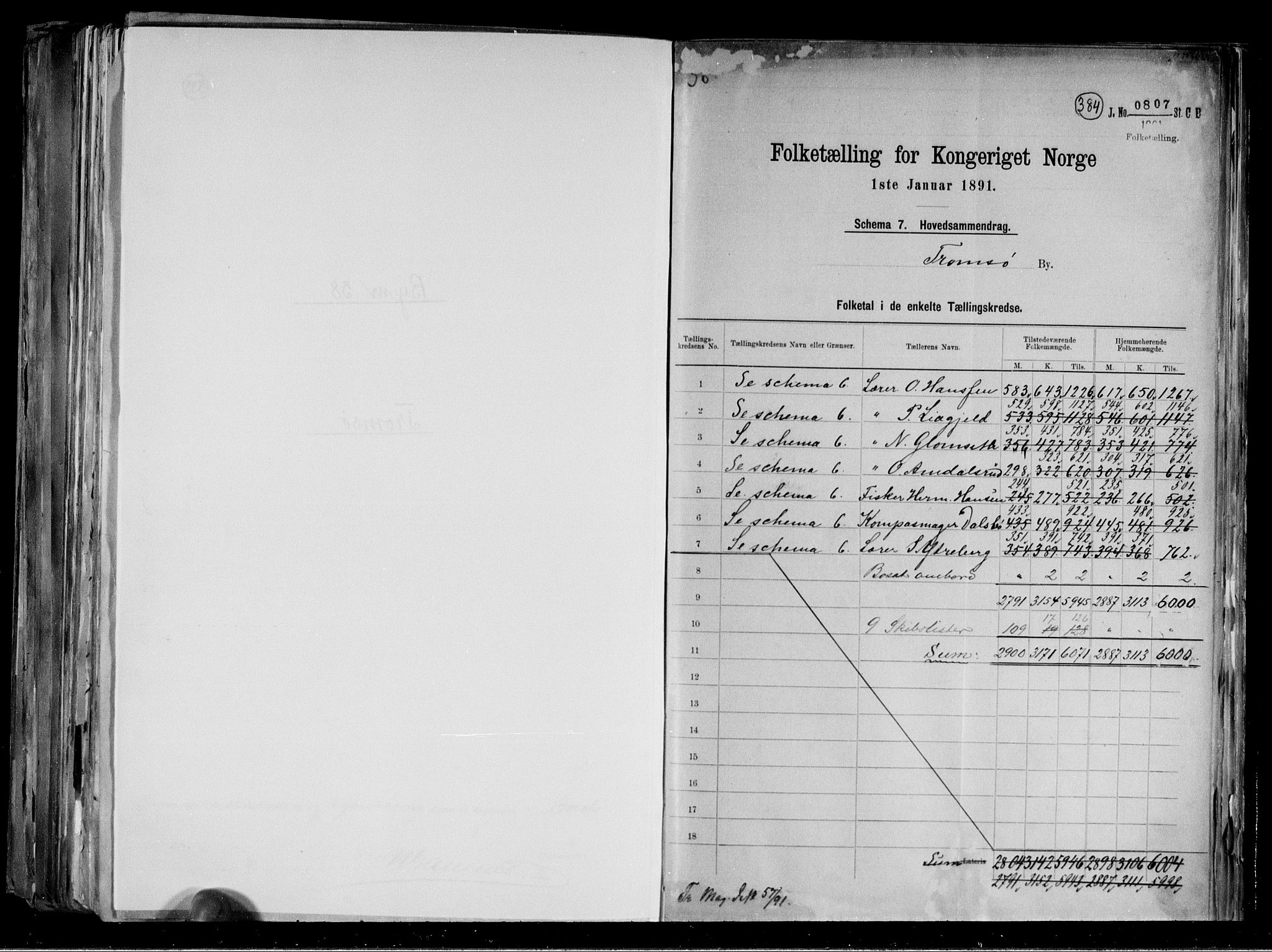 RA, 1891 census for 1902 Tromsø, 1891, p. 2