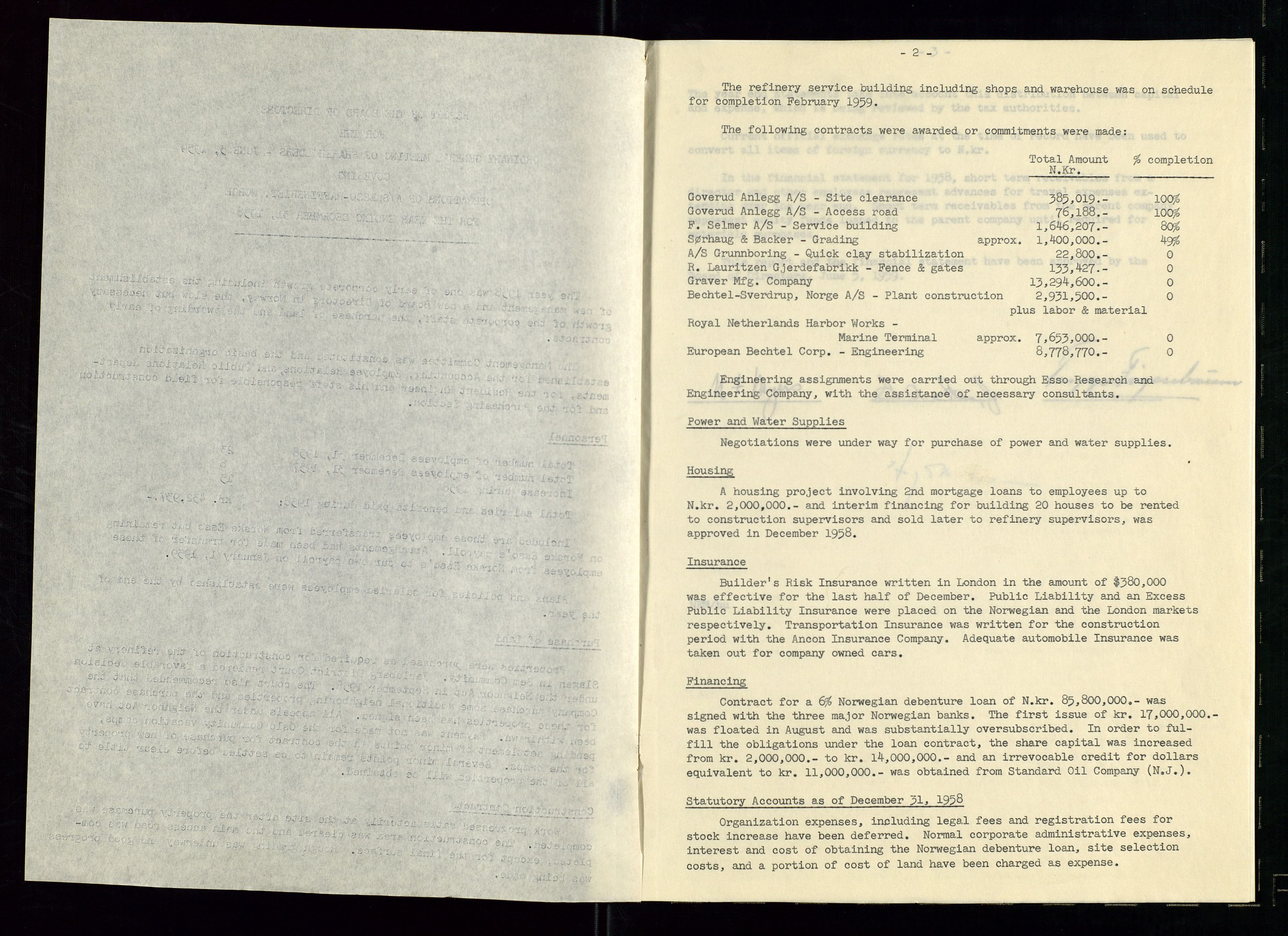 PA 1537 - A/S Essoraffineriet Norge, AV/SAST-A-101957/A/Aa/L0001/0002: Styremøter / Shareholder meetings, board meetings, by laws (vedtekter), 1957-1960, p. 55