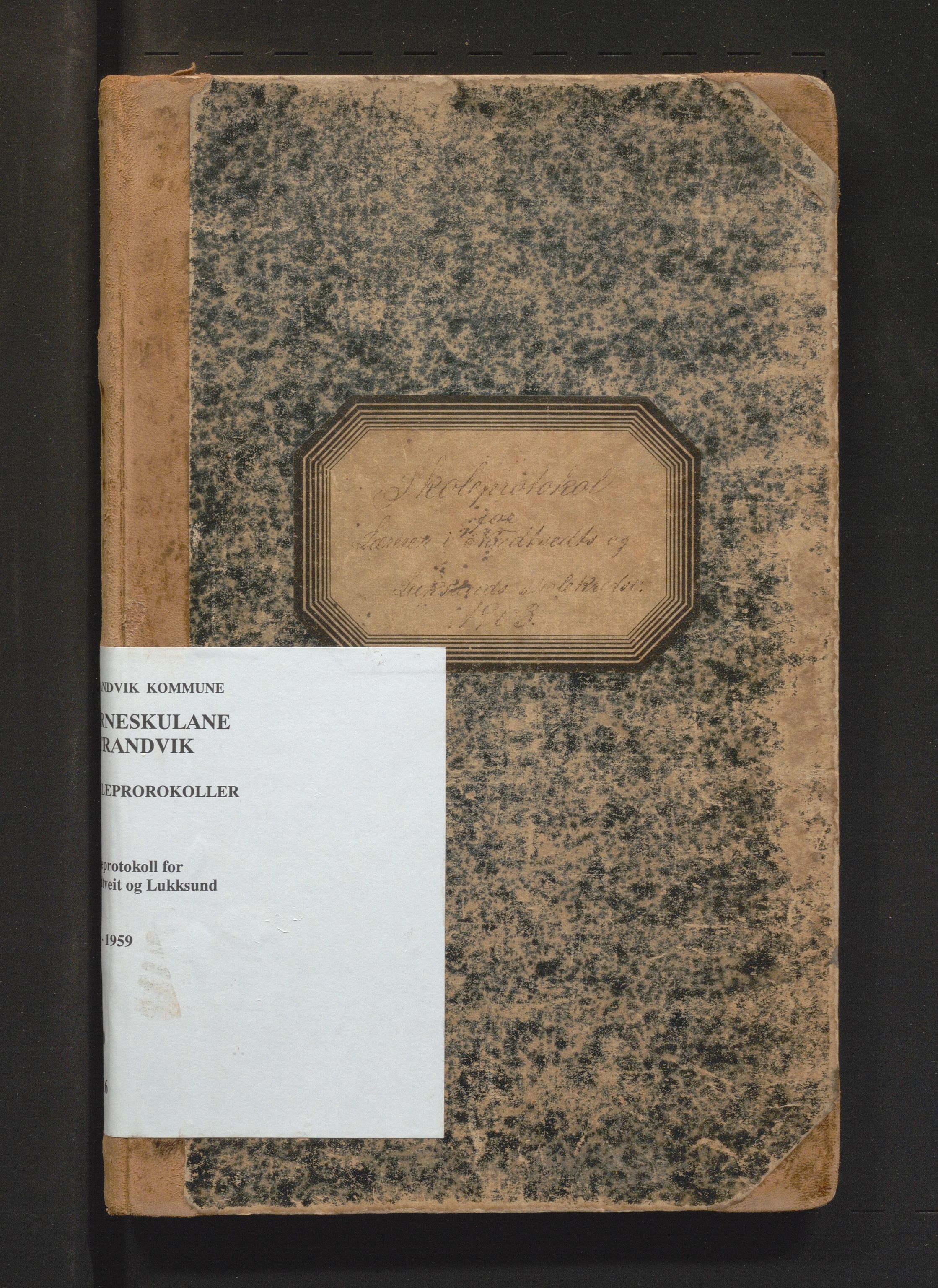 Strandvik kommune. Barneskulane, IKAH/1240-231/F/Fa/L0016: Skuleprotokoll for 1. og 2. klasse ved Nortvedt og Luksund skular i Fusa prestegjeld, 1903-1959