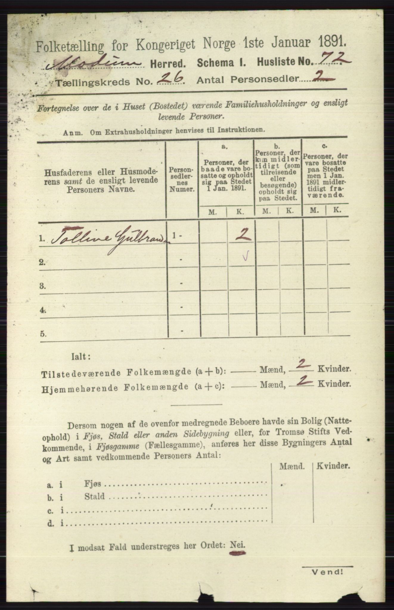 RA, 1891 census for 0623 Modum, 1891, p. 9387