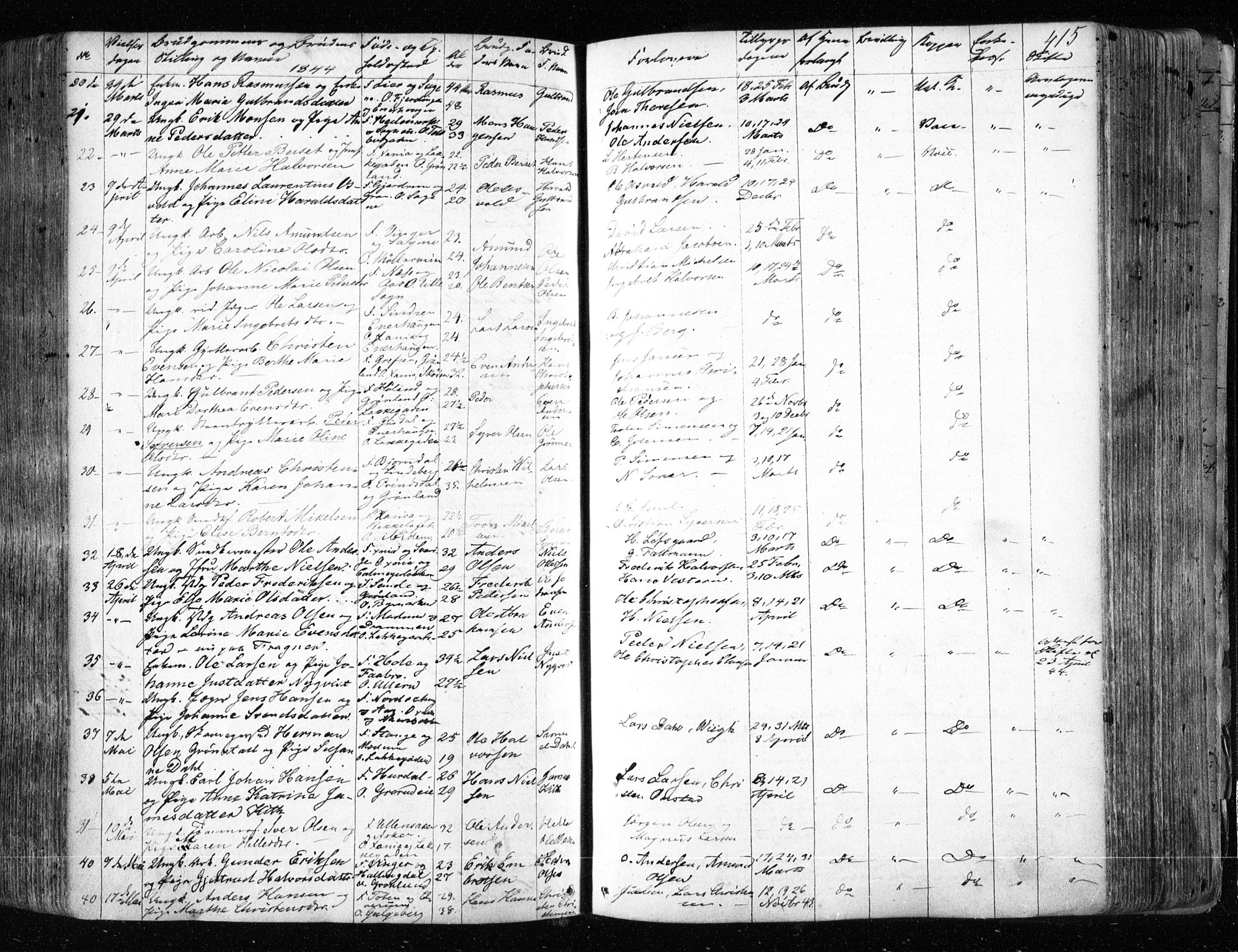 Aker prestekontor kirkebøker, AV/SAO-A-10861/F/L0019: Parish register (official) no. 19, 1842-1852, p. 415