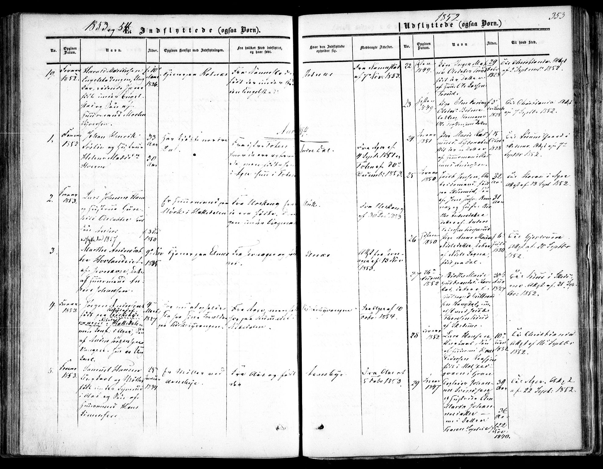 Nittedal prestekontor Kirkebøker, SAO/A-10365a/F/Fa/L0005: Parish register (official) no. I 5, 1850-1862, p. 353