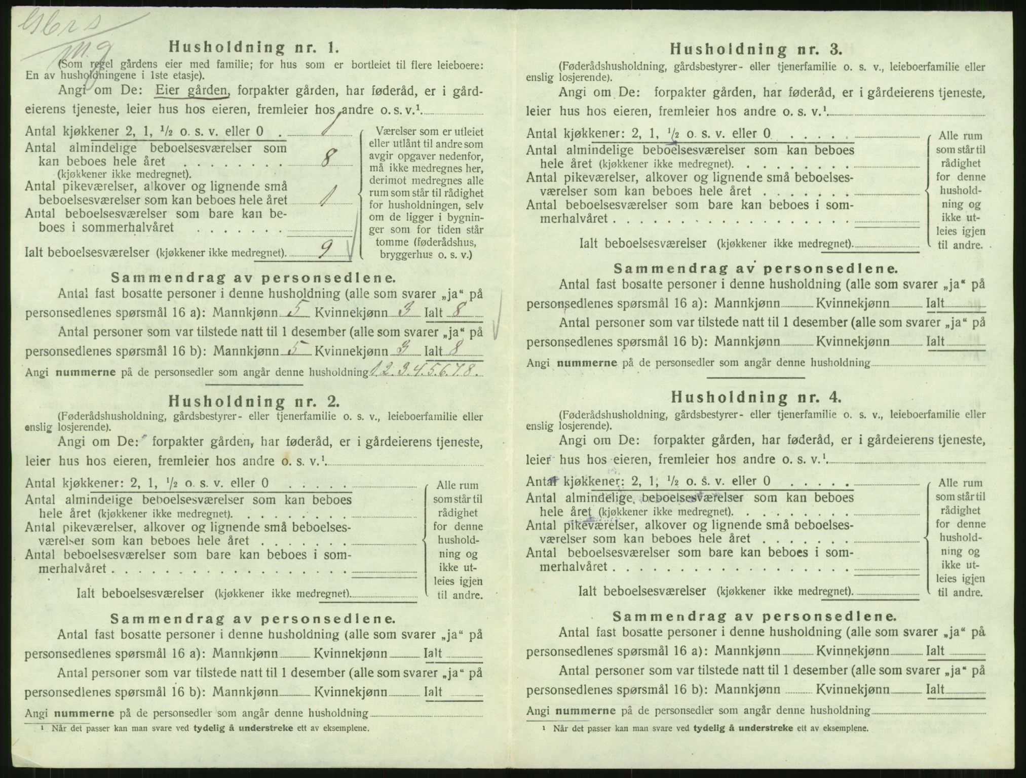 SAT, 1920 census for Stemshaug, 1920, p. 137