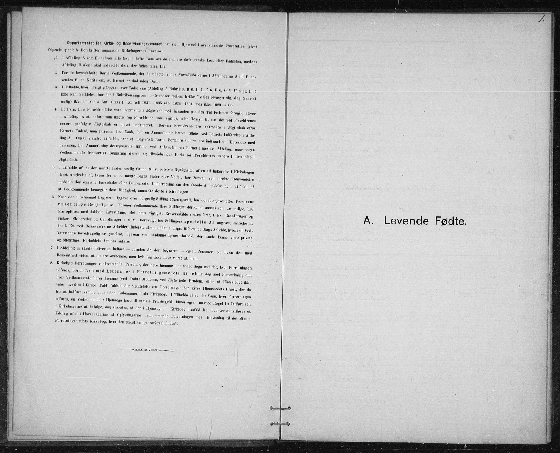 Ministerialprotokoller, klokkerbøker og fødselsregistre - Sør-Trøndelag, AV/SAT-A-1456/613/L0392: Parish register (official) no. 613A01, 1887-1906, p. 1