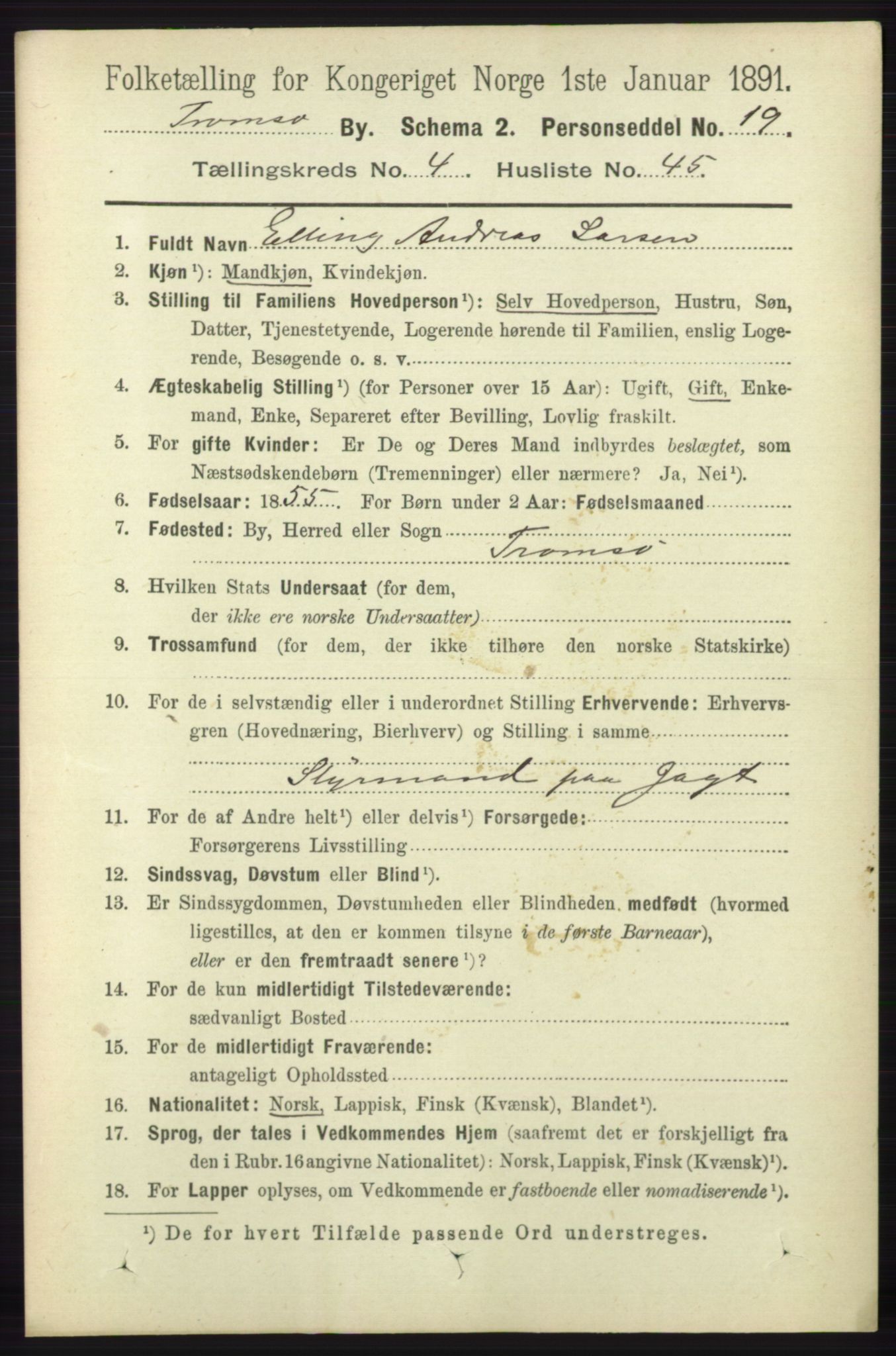 RA, 1891 census for 1902 Tromsø, 1891, p. 4715