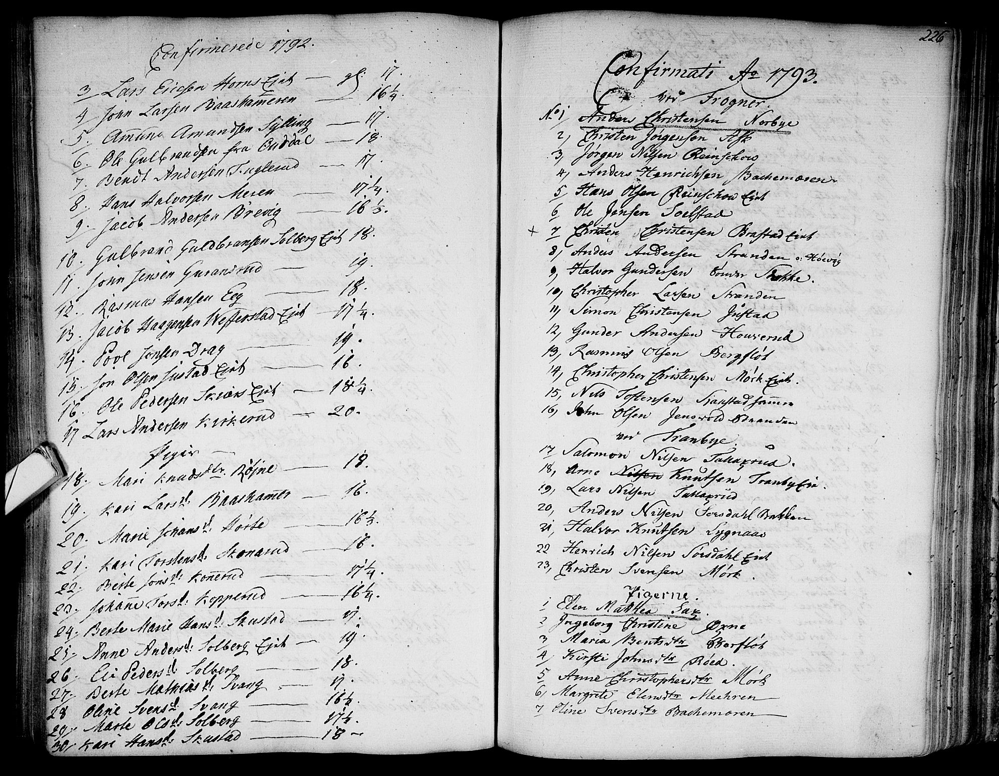 Lier kirkebøker, SAKO/A-230/F/Fa/L0006: Parish register (official) no. I 6, 1777-1794, p. 225-226