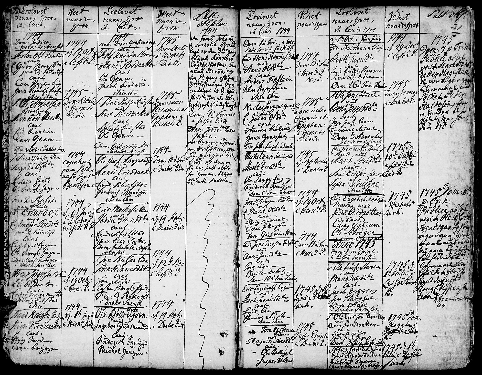 Lesja prestekontor, AV/SAH-PREST-068/H/Ha/Haa/L0002: Parish register (official) no. 2, 1732-1776, p. 20-21