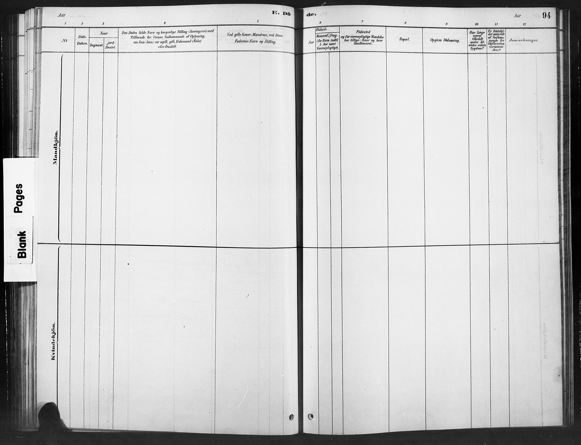 Ringebu prestekontor, SAH/PREST-082/H/Ha/Haa/L0010: Parish register (official) no. 10, 1878-1898, p. 94