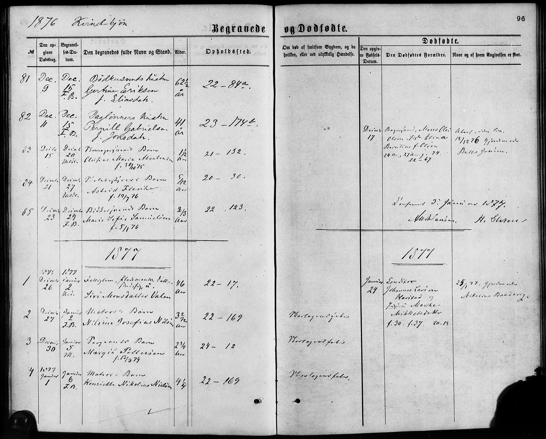 Korskirken sokneprestembete, SAB/A-76101/H/Haa/L0046: Parish register (official) no. E 4, 1875-1883, p. 96