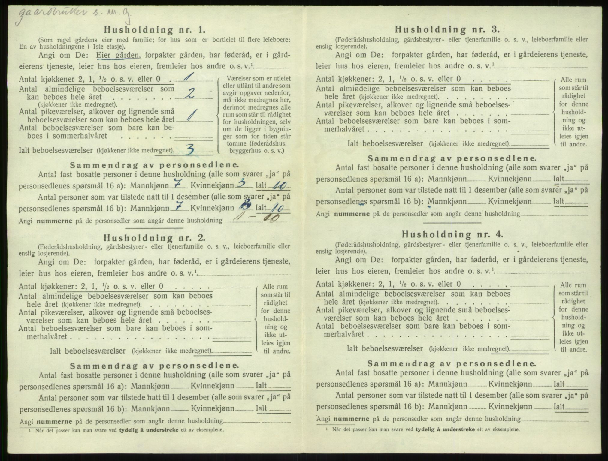 SAB, 1920 census for Kyrkjebø, 1920, p. 101