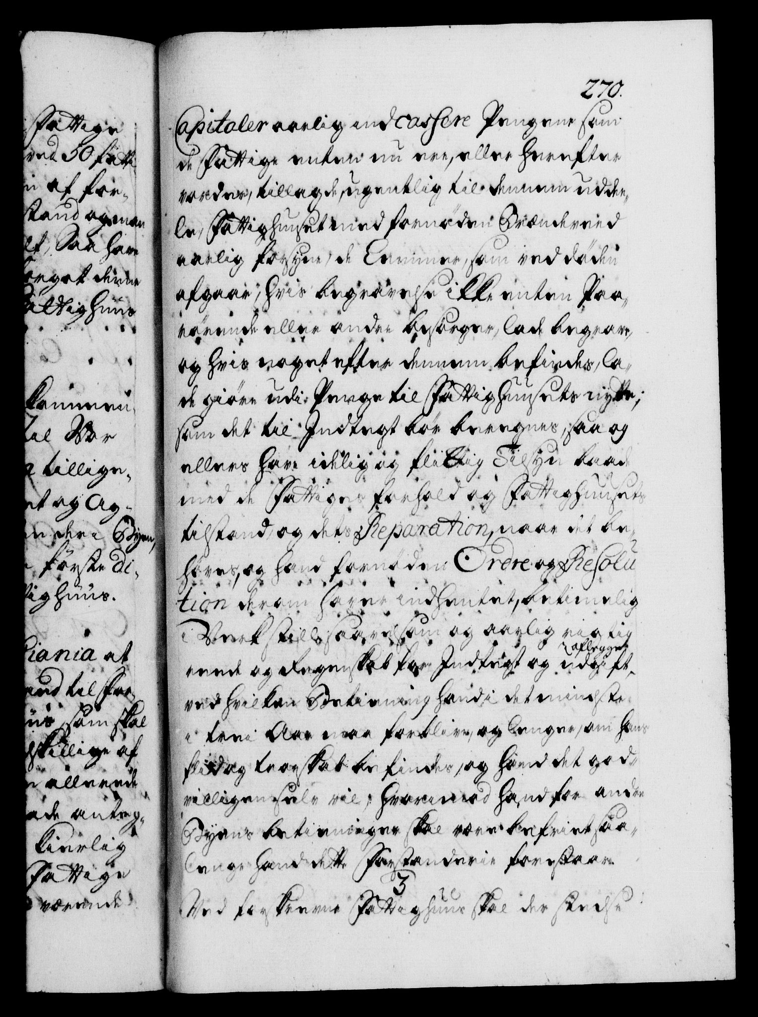 Danske Kanselli 1572-1799, AV/RA-EA-3023/F/Fc/Fca/Fcaa/L0026: Norske registre, 1729-1730, p. 270a