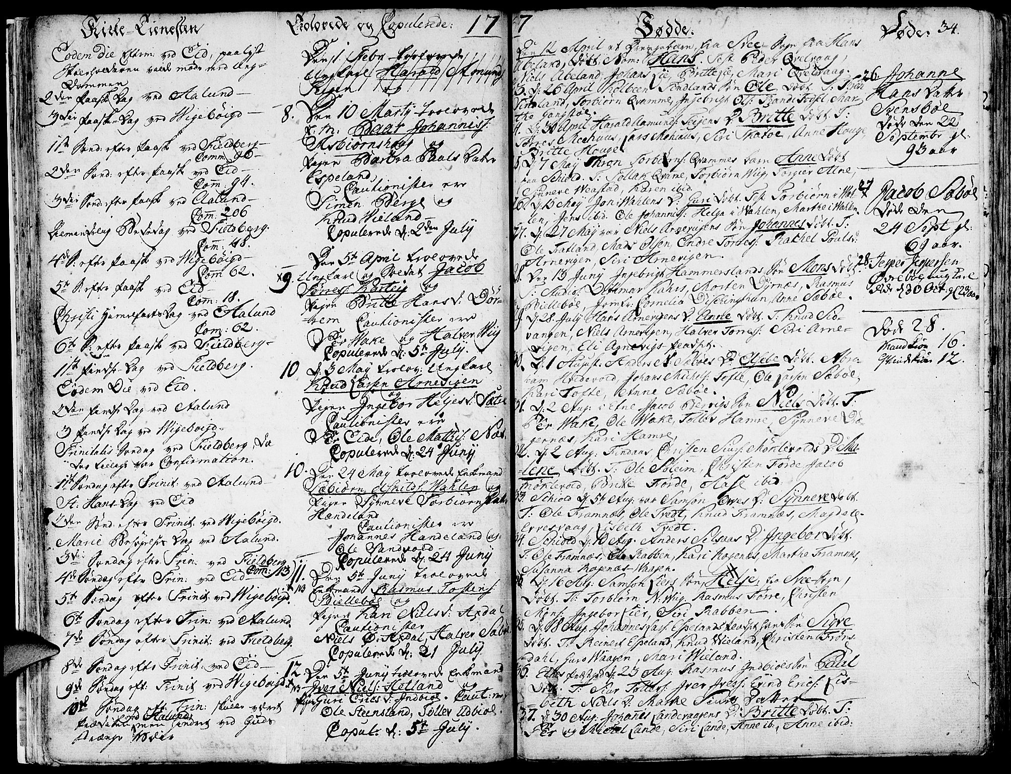 Fjelberg sokneprestembete, SAB/A-75201/H/Haa: Parish register (official) no. A 2, 1760-1788, p. 34