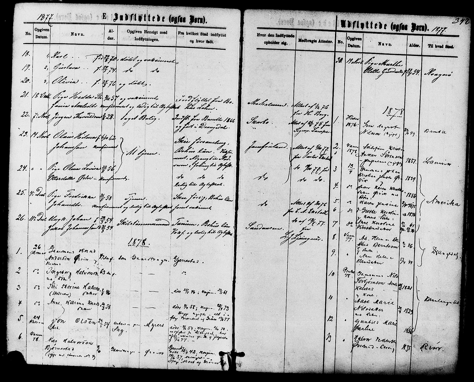 Skåtøy kirkebøker, SAKO/A-304/F/Fa/L0001: Parish register (official) no. I 1, 1874-1883, p. 342