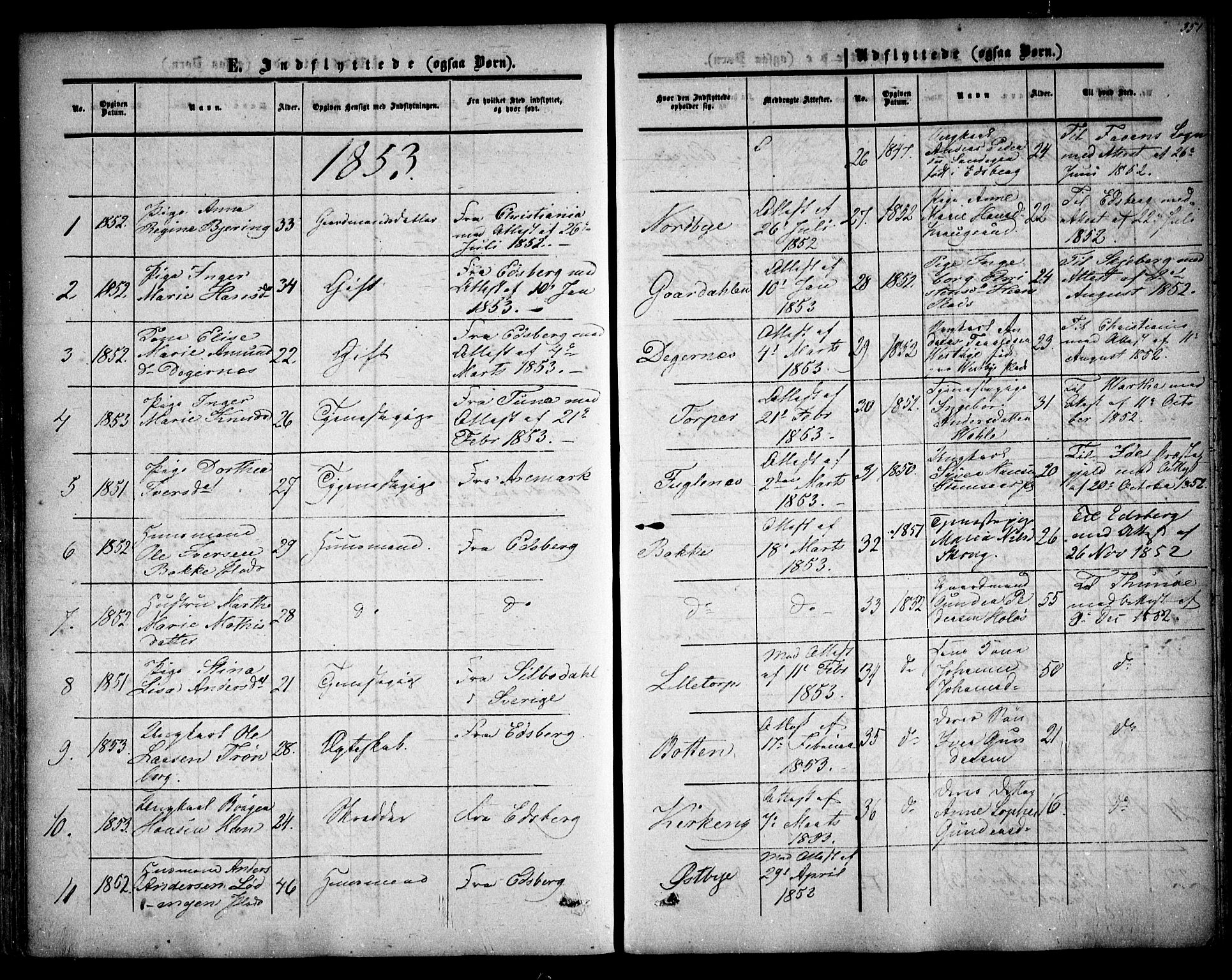 Rakkestad prestekontor Kirkebøker, AV/SAO-A-2008/F/Fa/L0009: Parish register (official) no. I 9, 1850-1856, p. 351