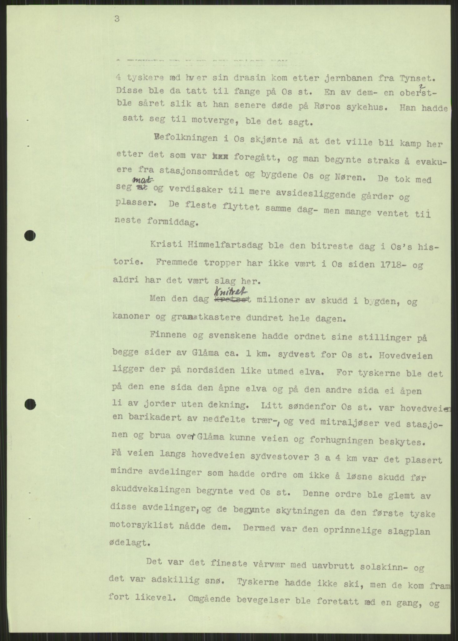 Forsvaret, Forsvarets krigshistoriske avdeling, AV/RA-RAFA-2017/Y/Ya/L0013: II-C-11-31 - Fylkesmenn.  Rapporter om krigsbegivenhetene 1940., 1940, p. 941