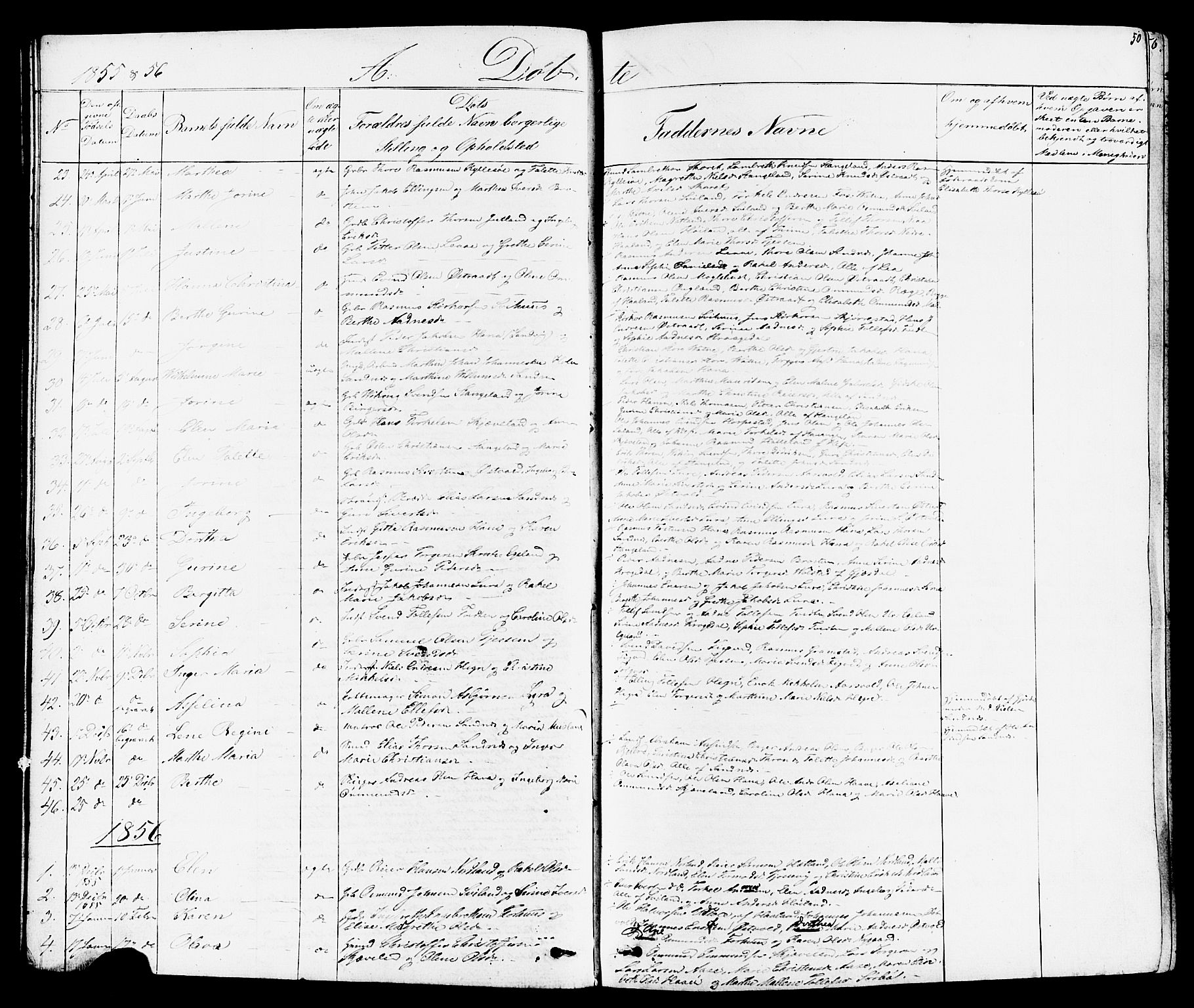 Høyland sokneprestkontor, AV/SAST-A-101799/001/30BB/L0001: Parish register (copy) no. B 1, 1854-1873, p. 50