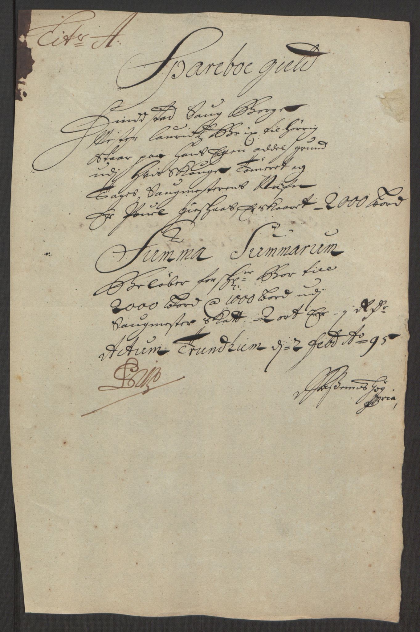 Rentekammeret inntil 1814, Reviderte regnskaper, Fogderegnskap, RA/EA-4092/R63/L4308: Fogderegnskap Inderøy, 1692-1694, p. 531