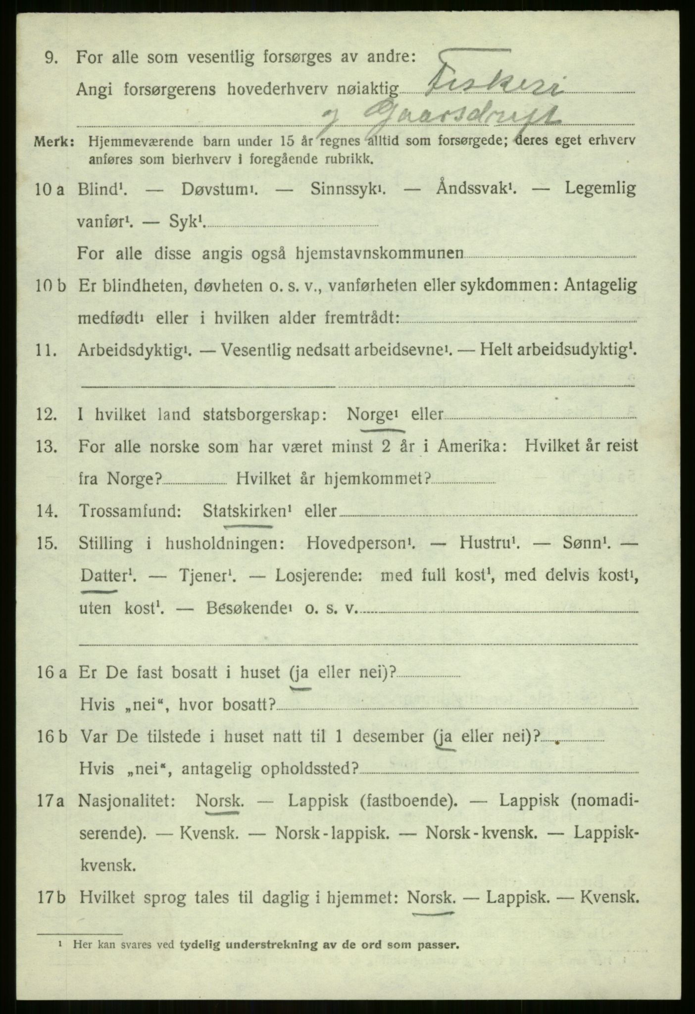 SATØ, 1920 census for Sørreisa, 1920, p. 2335