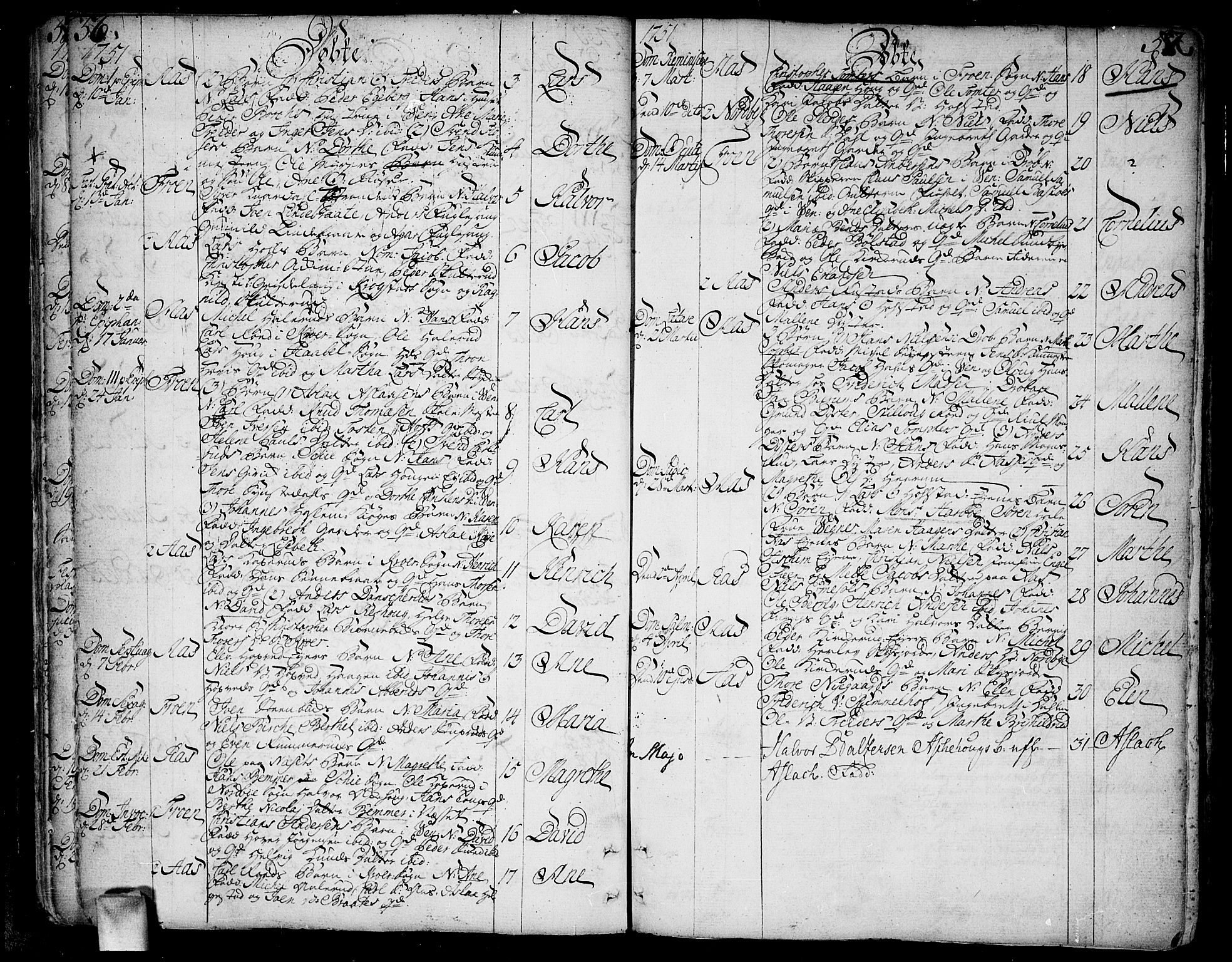 Ås prestekontor Kirkebøker, AV/SAO-A-10894/F/Fa/L0001: Parish register (official) no. I 1, 1742-1778, p. 56-57