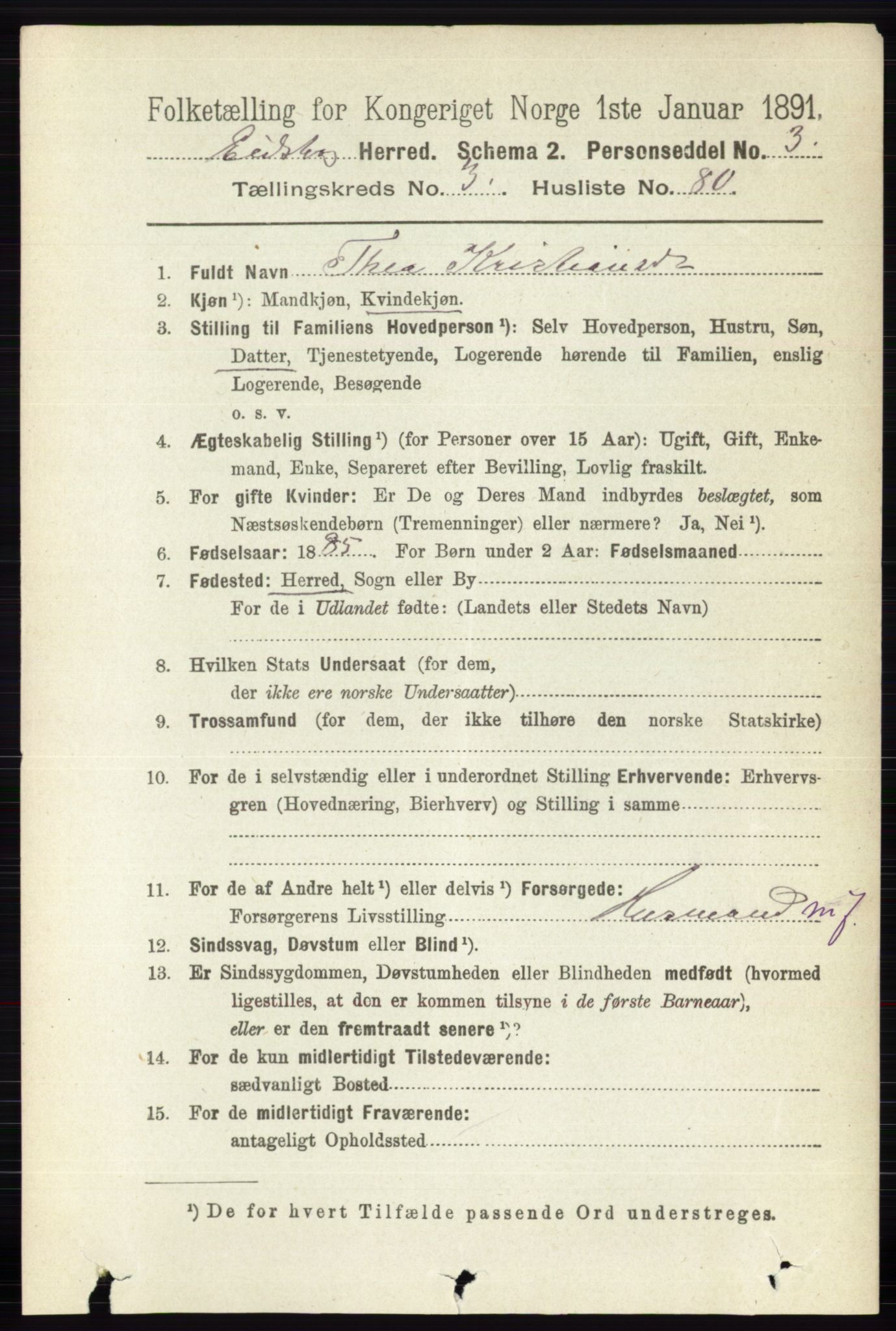 RA, 1891 census for 0420 Eidskog, 1891, p. 1517