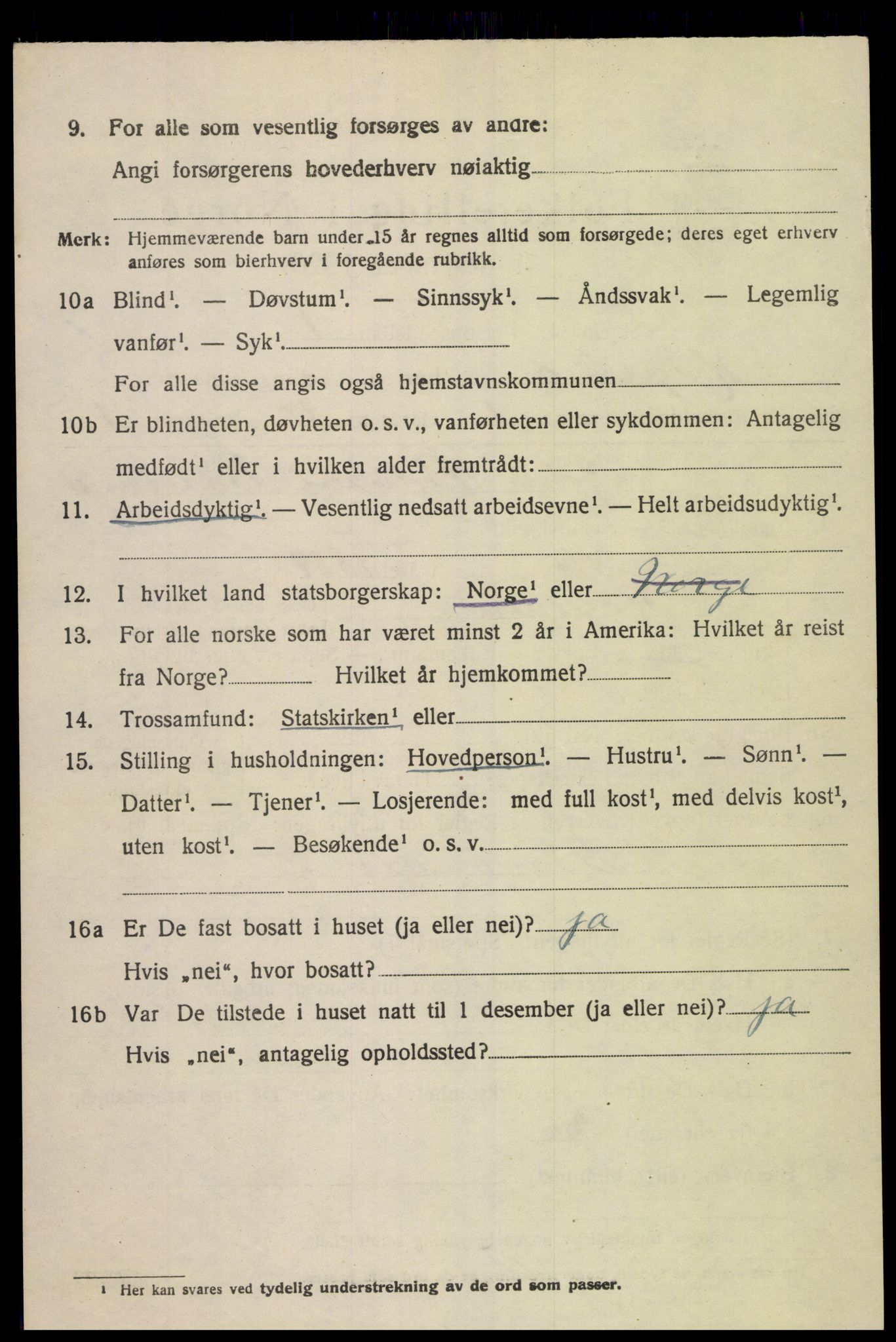 SAK, 1920 census for Hægeland, 1920, p. 1972