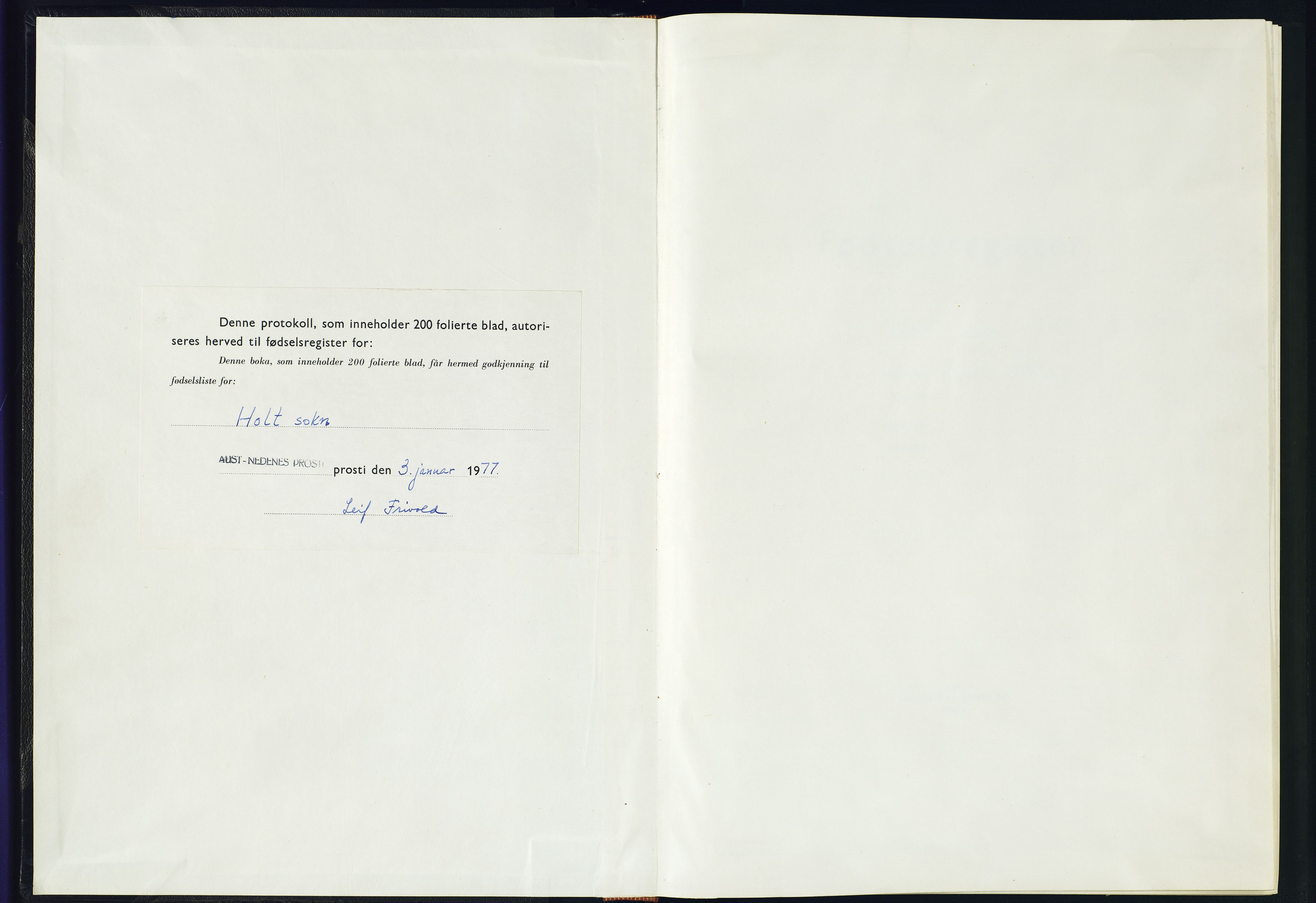 Holt sokneprestkontor, SAK/1111-0021/J/Ja/L0003: Birth register no. II.4.3, 1977-1982